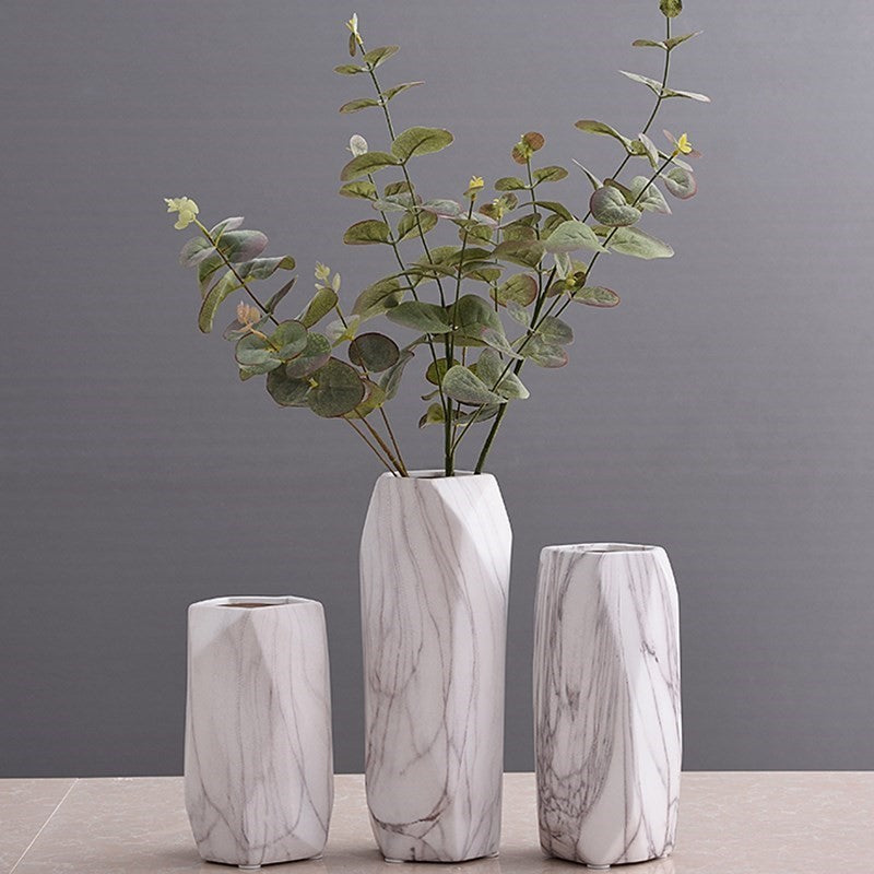Stone-Pattern Ceramic Vase
