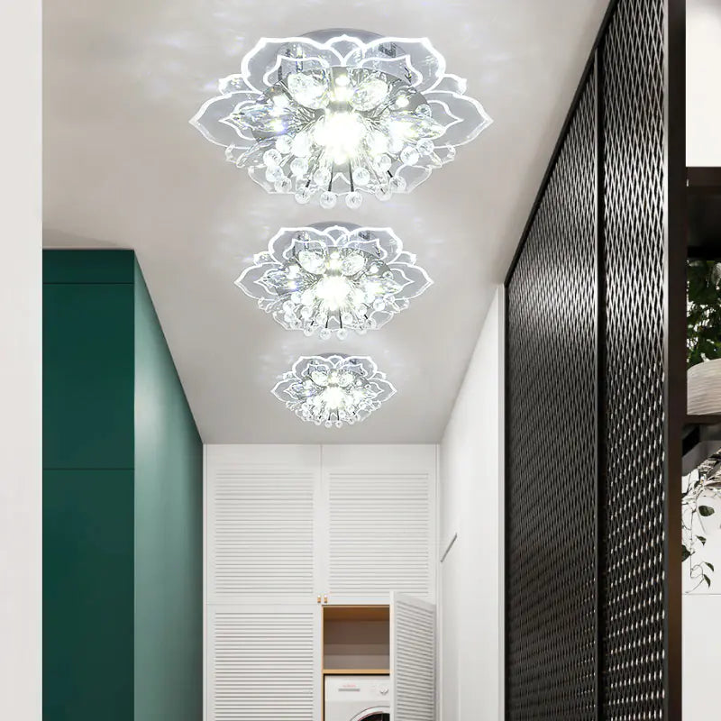 Gold Crystal Ceiling Light