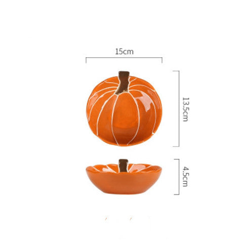Ceramic Pumpkin Bowl – Porcelain, Bowl or Plate, Orange | Loam & Linen