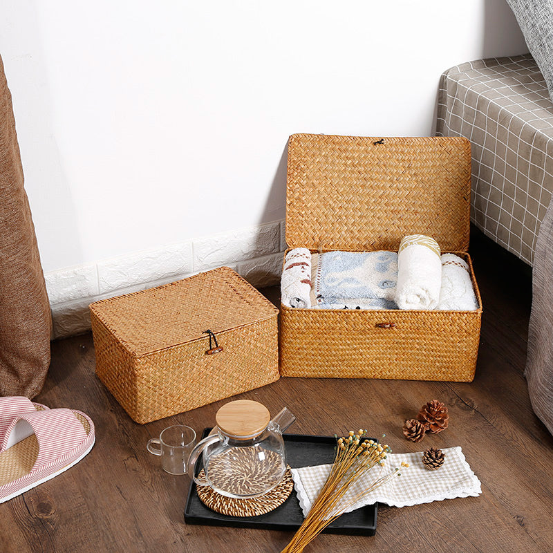 Seagrass Storage Box with Lid