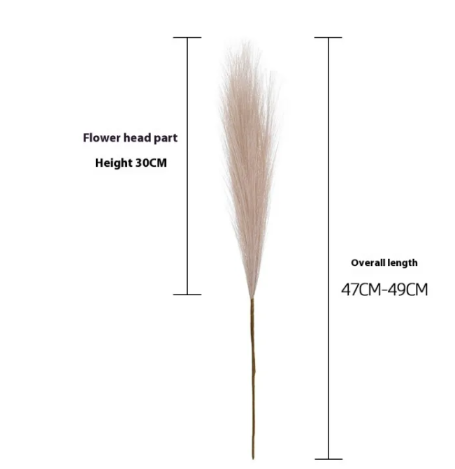 Faux Pampas Grass Stems – Non-Shedding, Beige & Brown | Loam & Linen