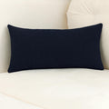 Navy Bouclé Lumbar Cushion Cover