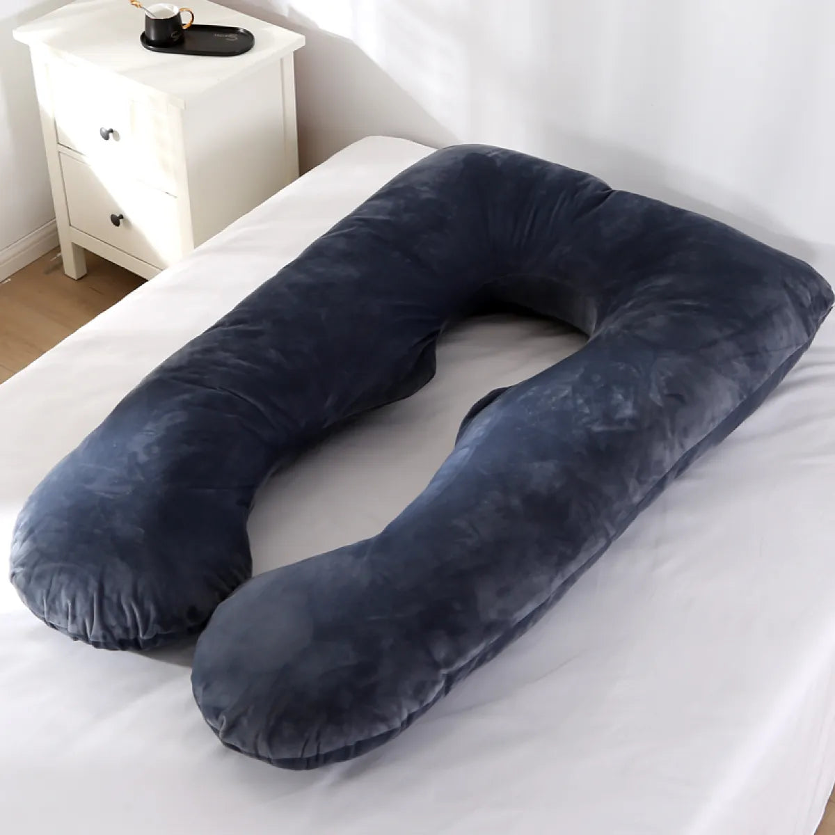 U-Shape Pregnancy Pillow – Full-Body Support, Washable Cover | Loam & Linen