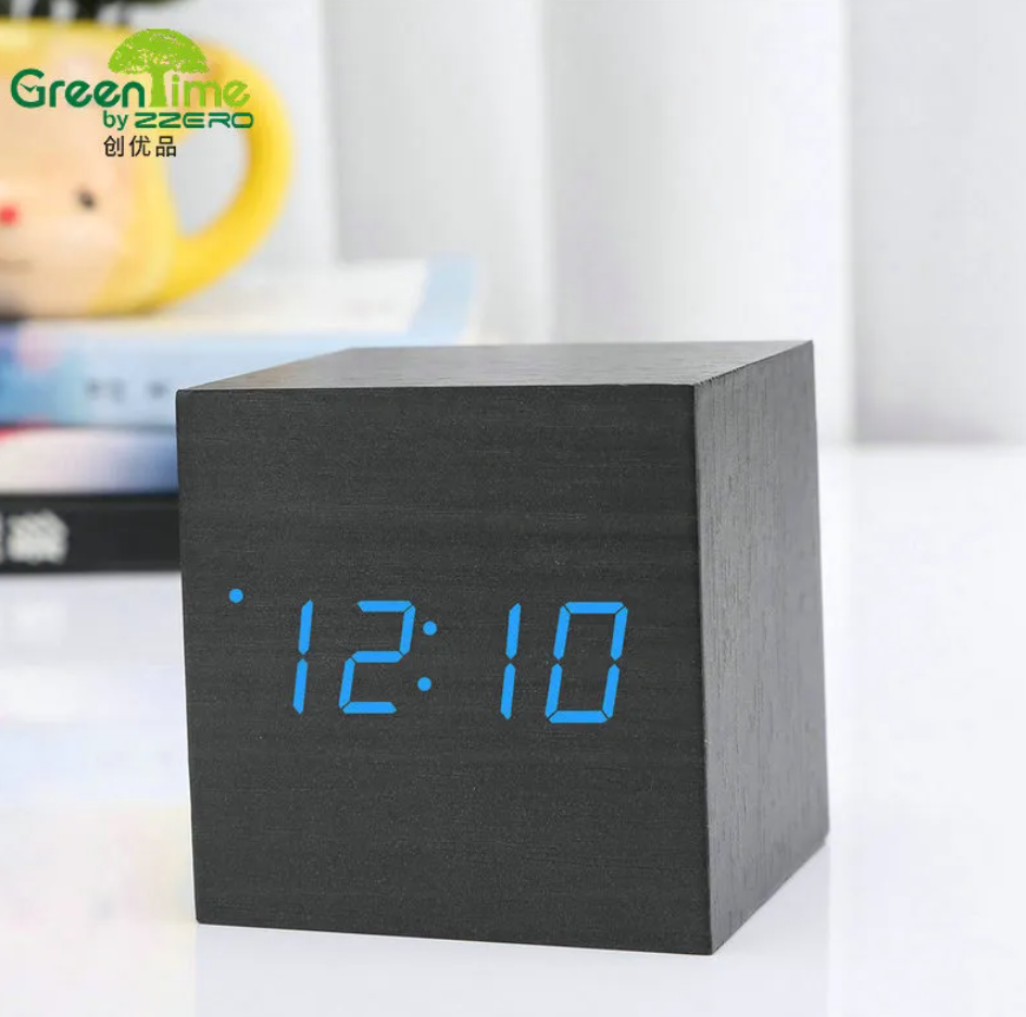 Wooden Digital Alarm Clock
