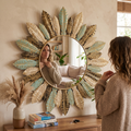 Bohemian Sunburst Metal Wall Mirror