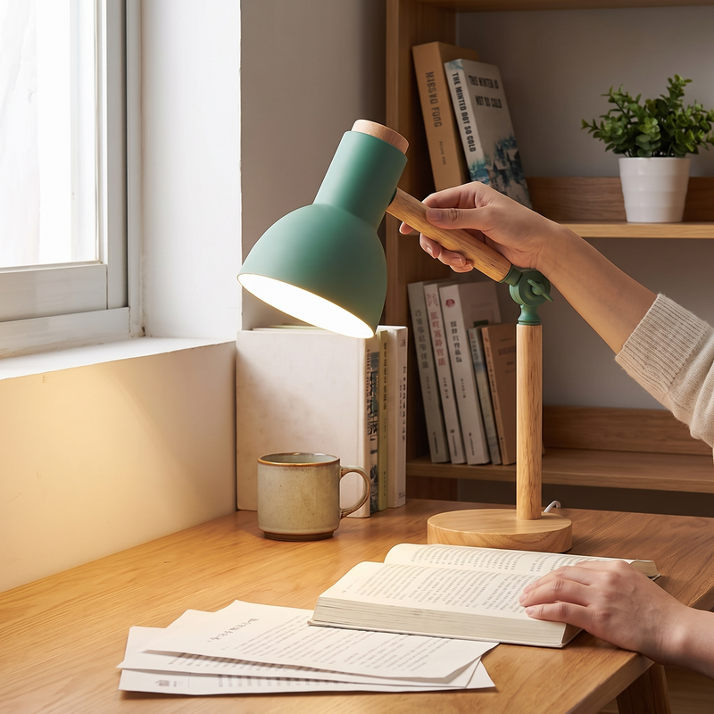 Nordic Wooden Desk Lamp
