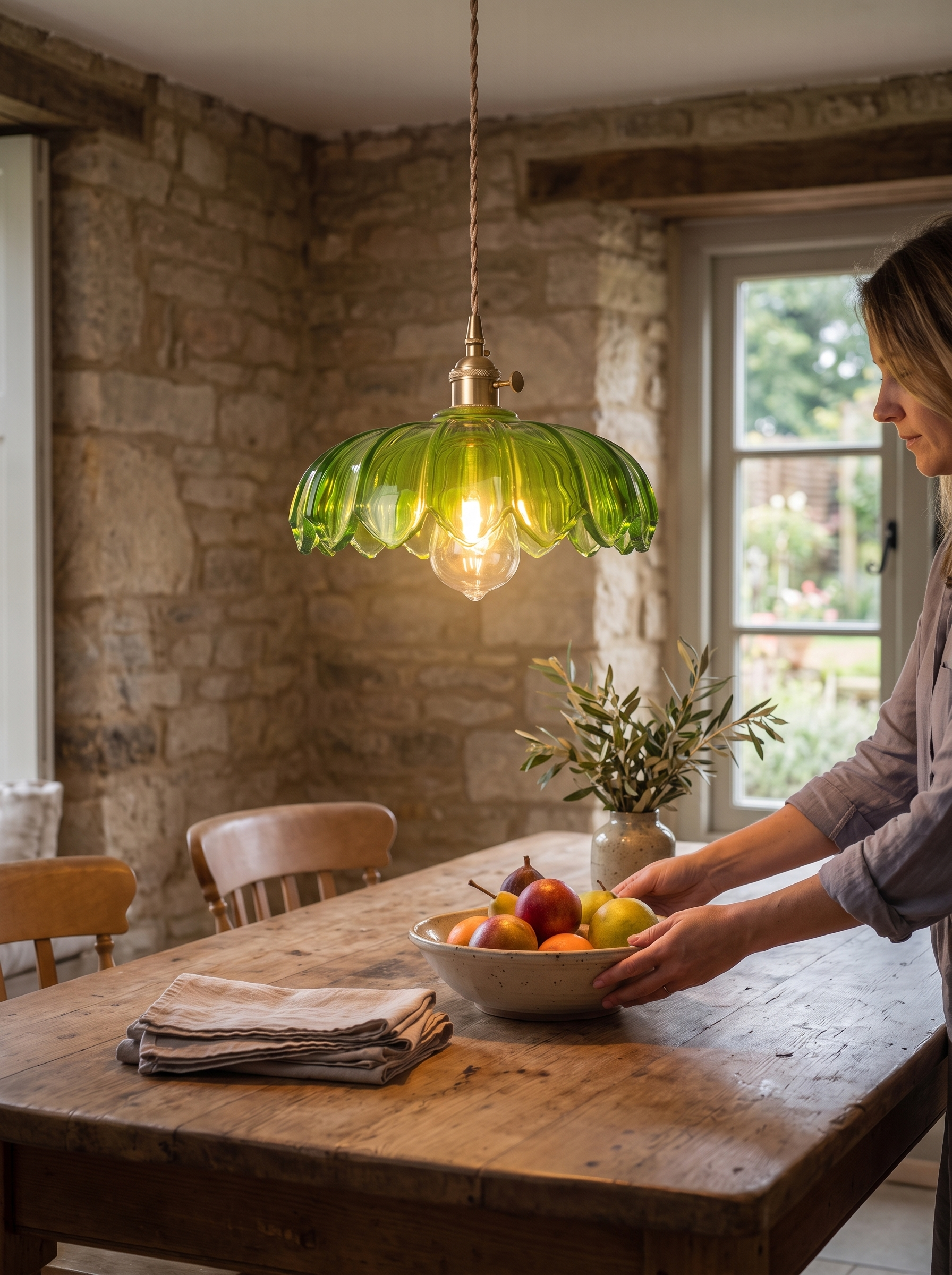 Vintage Flower Pendant Lamp - A Considered Finish