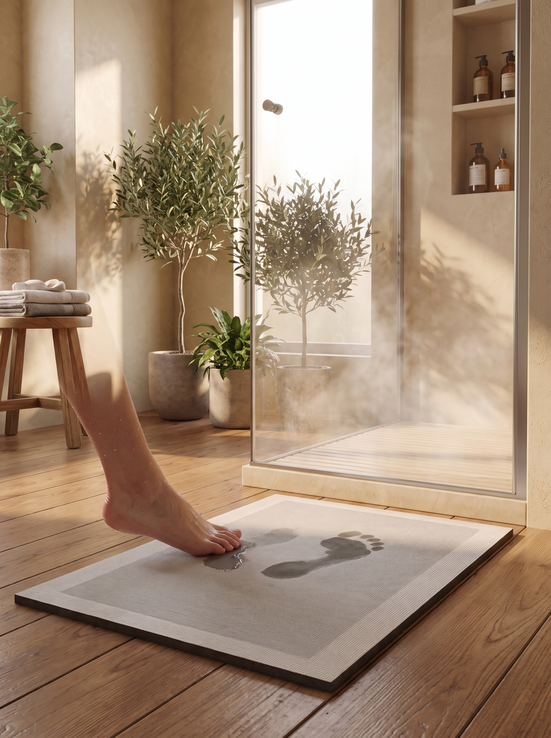 Super Absorbent Bath Mat - Dry Floors, Safer Footing