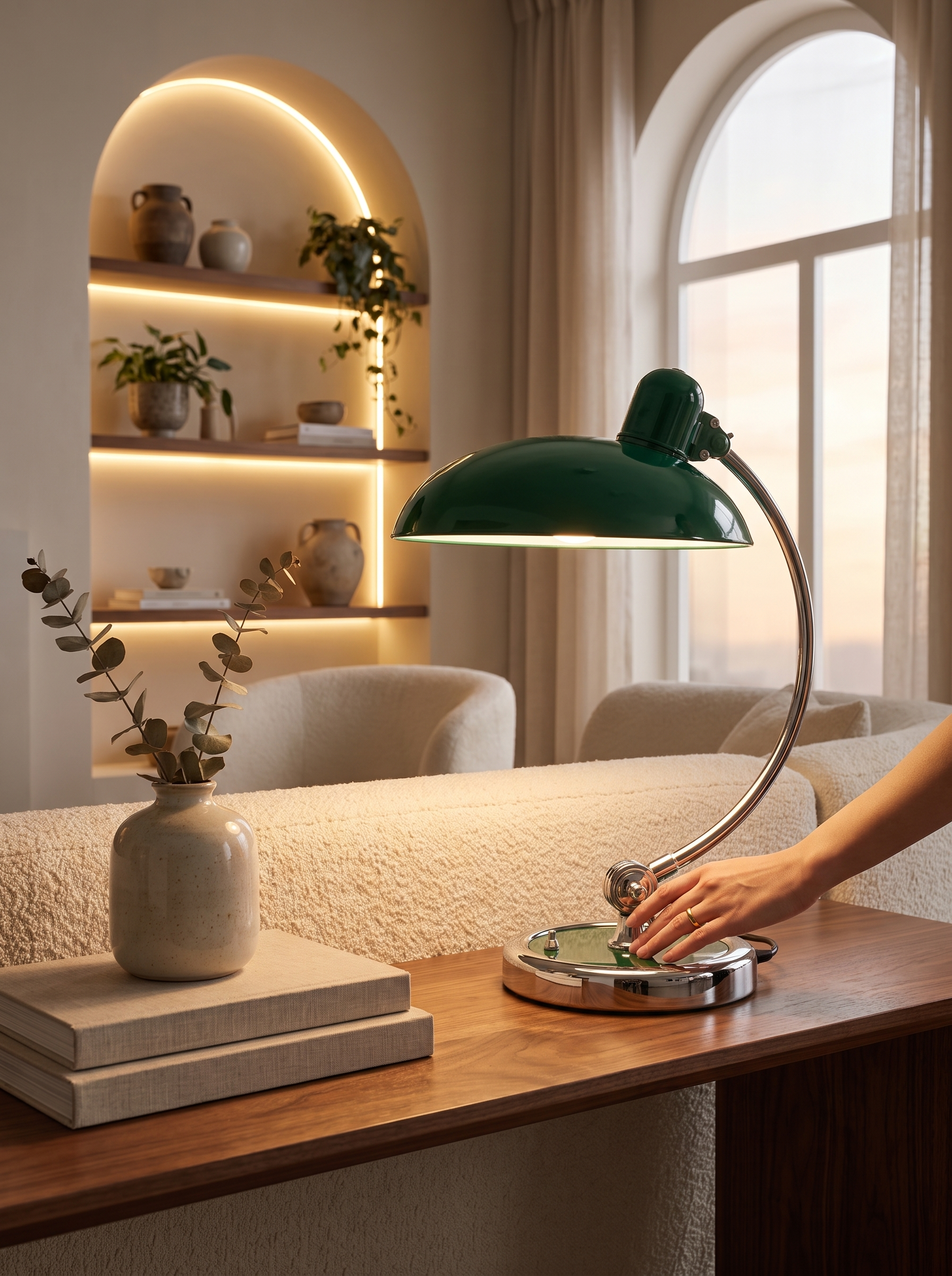 ScandiArc Table Lamp - Polished And Refined