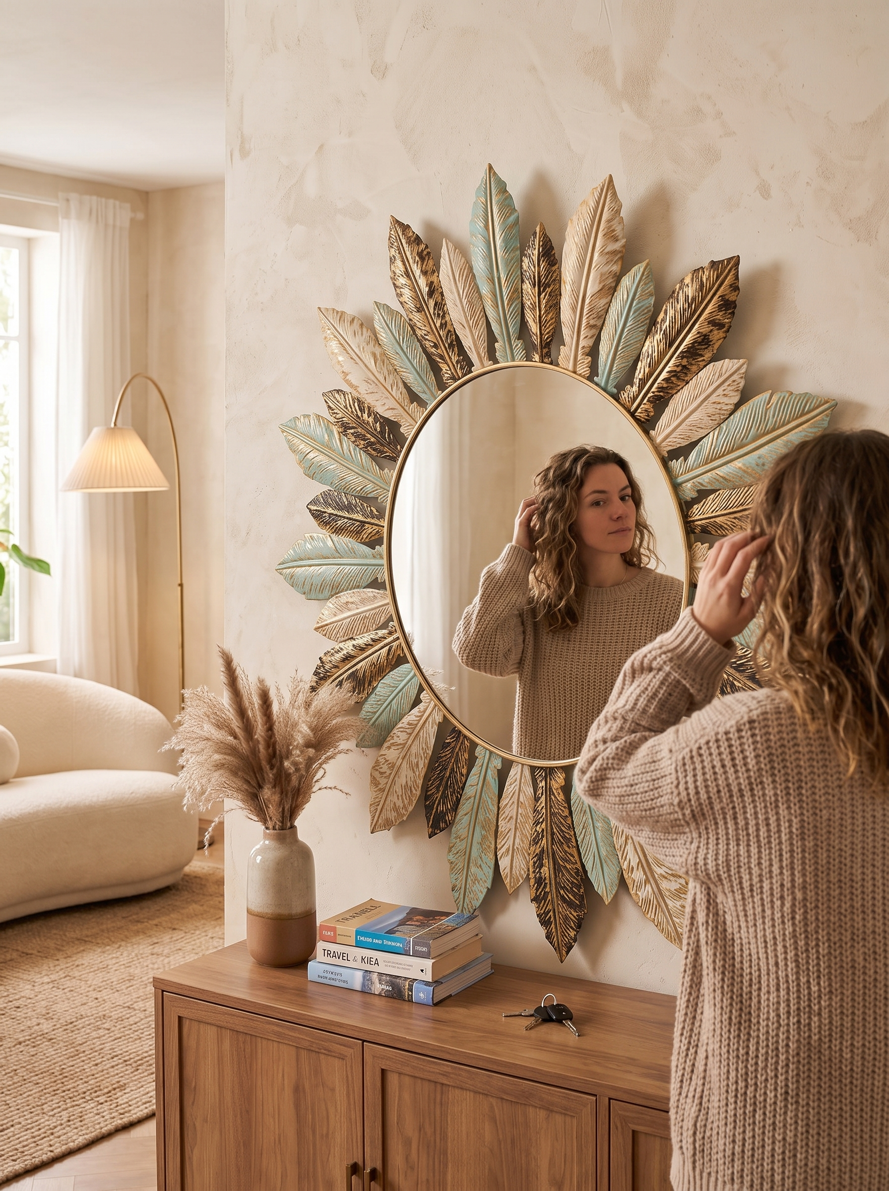 Bohemian Sunburst Wall Mirror - Radiant Wall Art