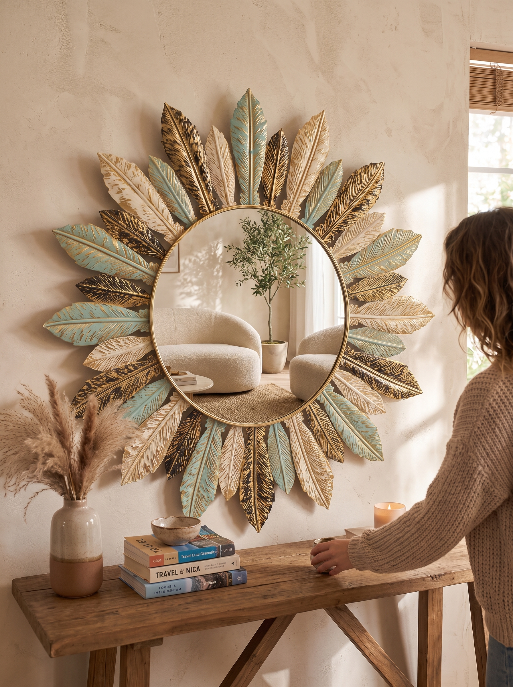 Bohemian Sunburst Wall Mirror - A Bohemian Focal Point