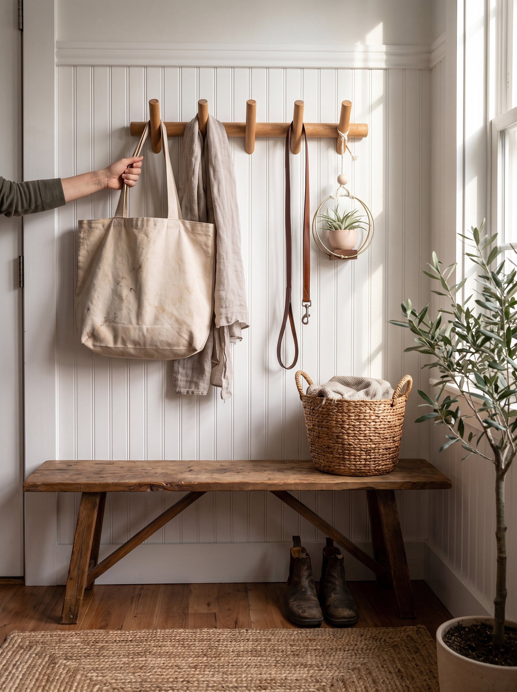 Maeve Solid Oak Wall Rack - Storage That Blends In