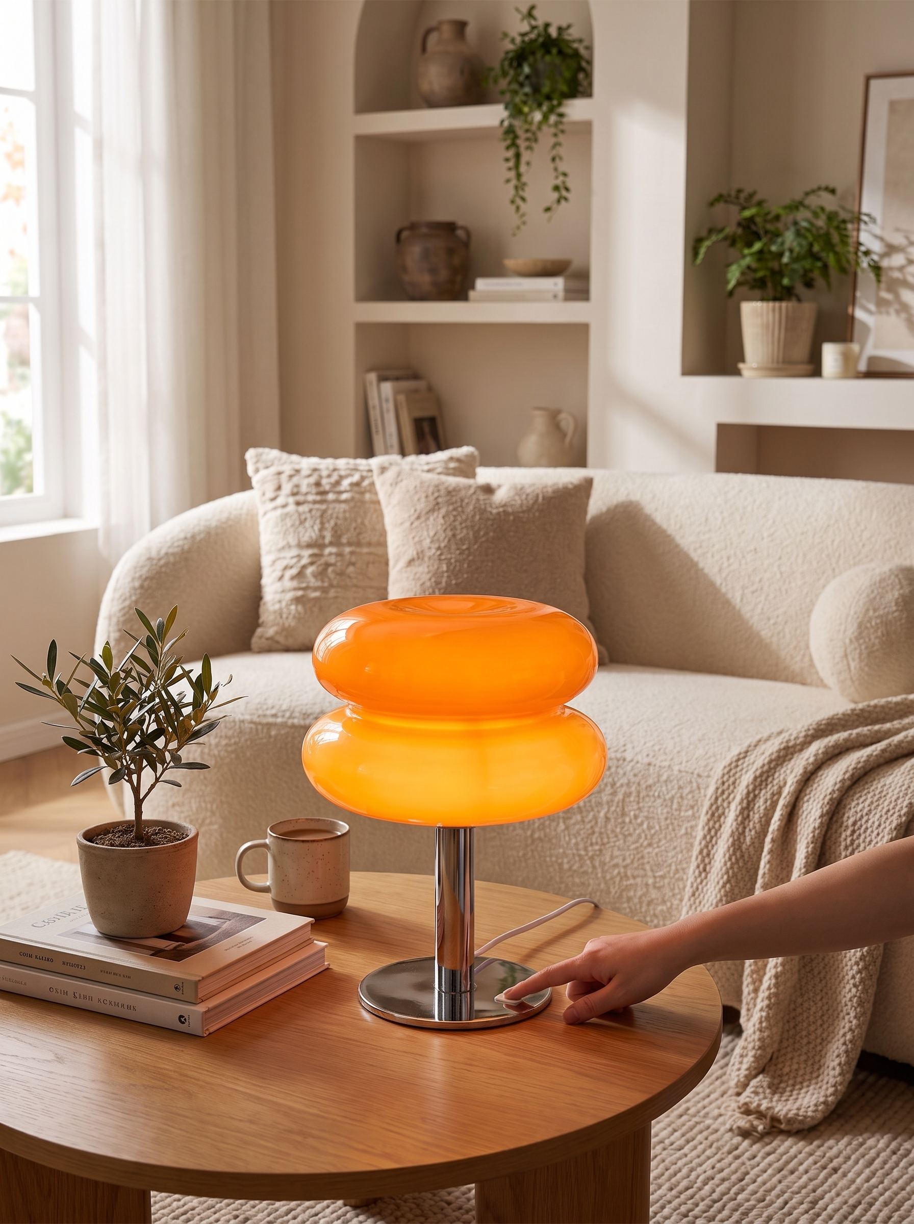 Italian Glass Table Lamp - A Sculptural Accent