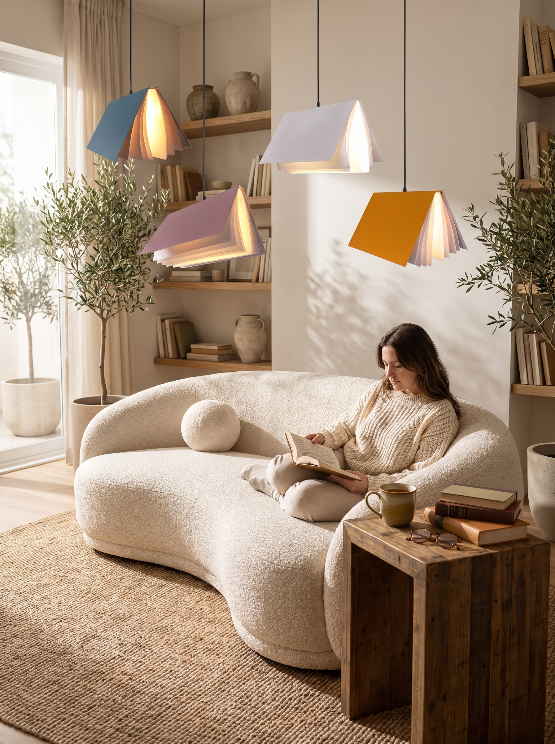 Flying Book Pendant Light - Light Caught Mid Flight