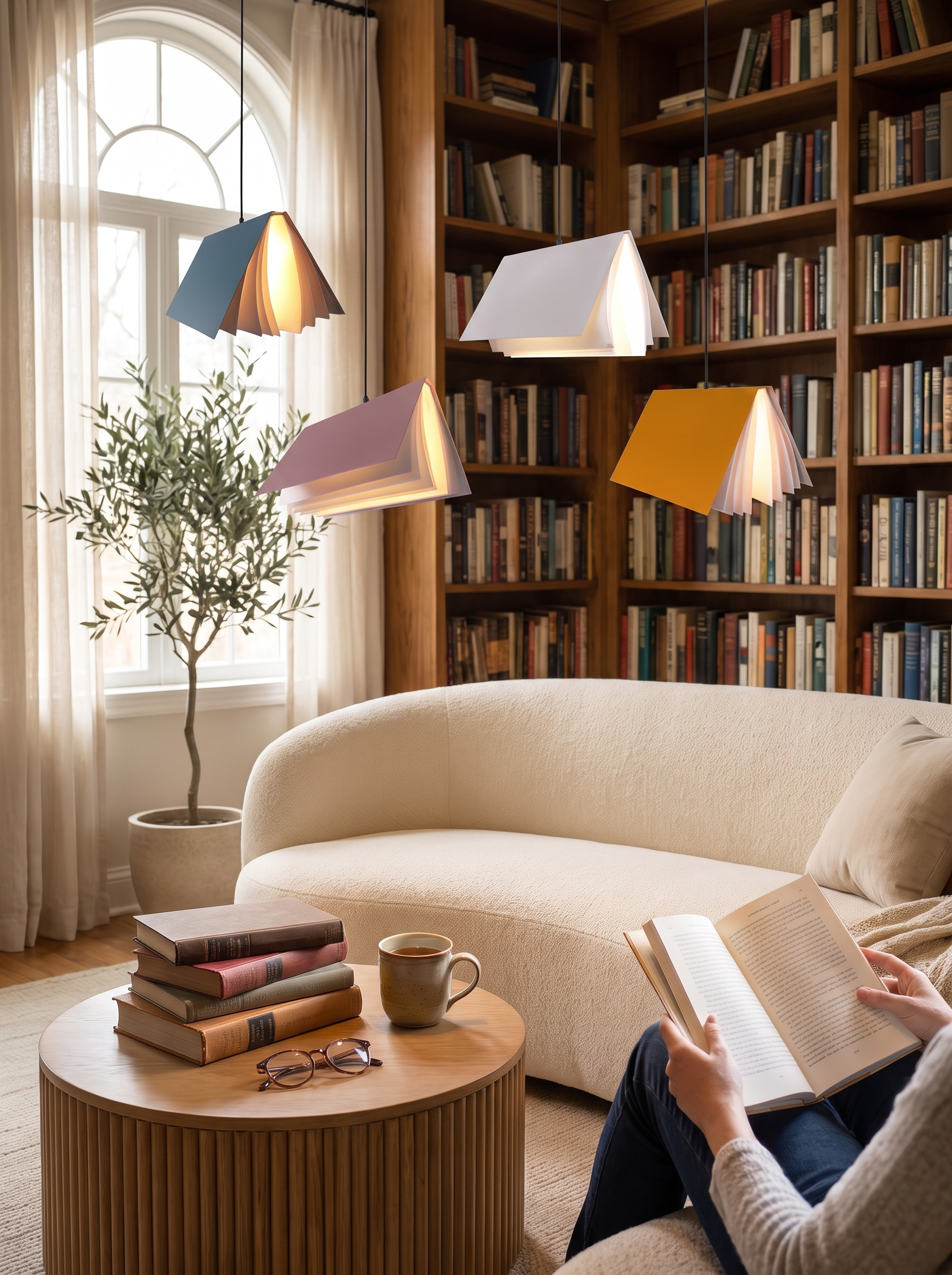 Flying Book Pendant Light - Warm, Welcoming Glow