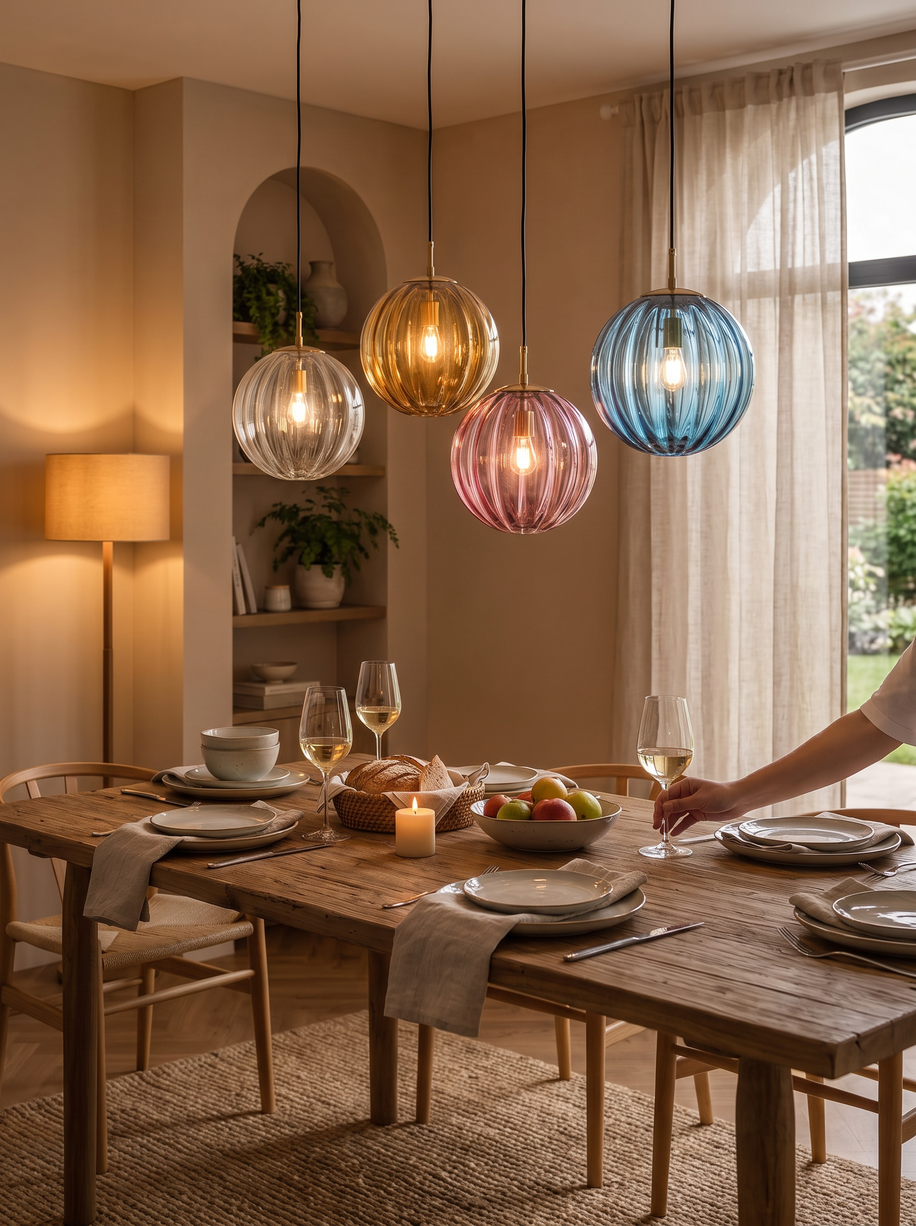 Glass Ball Pendant Light - Warm, Inviting Atmosphere
