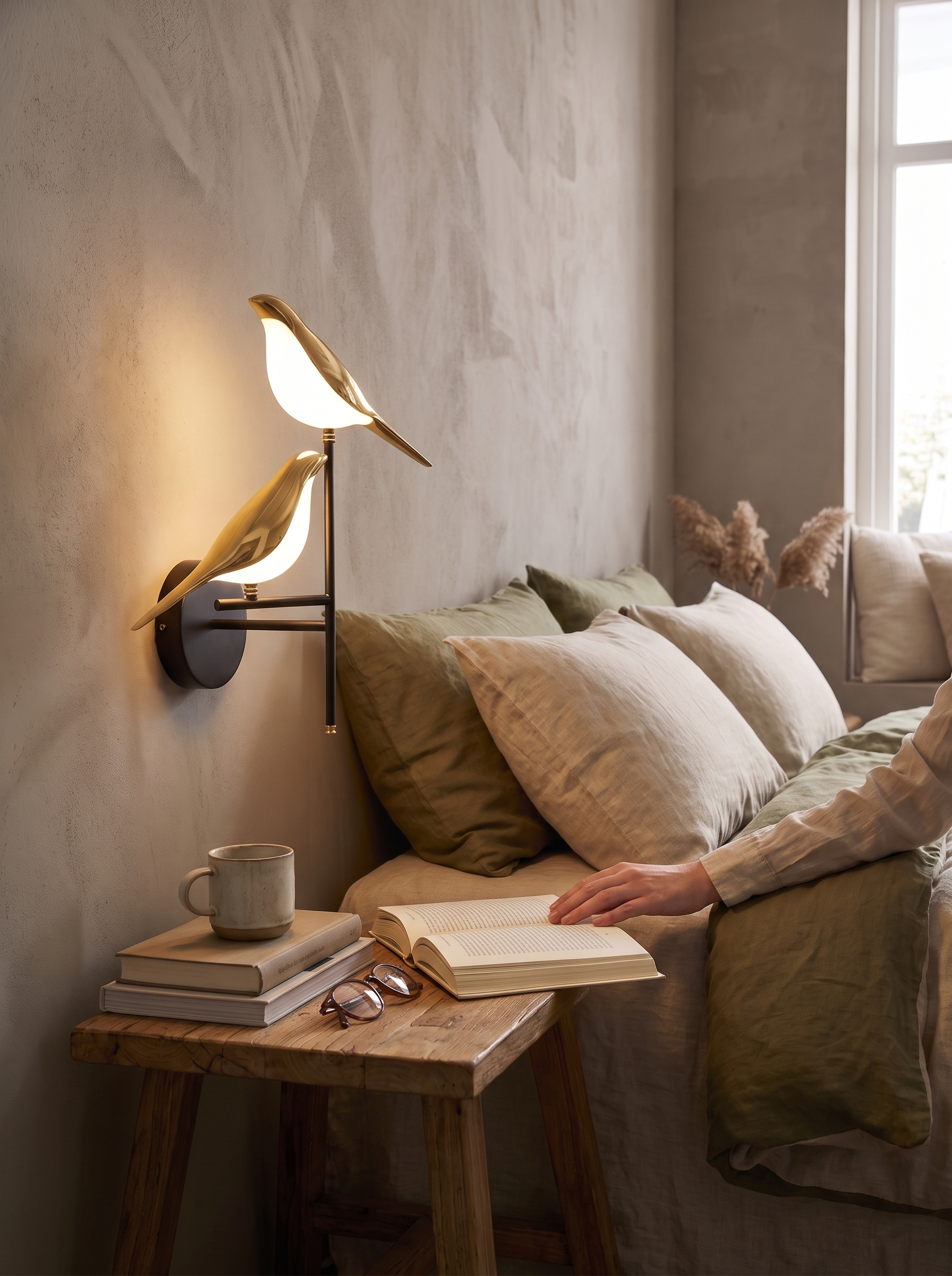 Golden Birdlight Wall Lamp - Art And Function In One