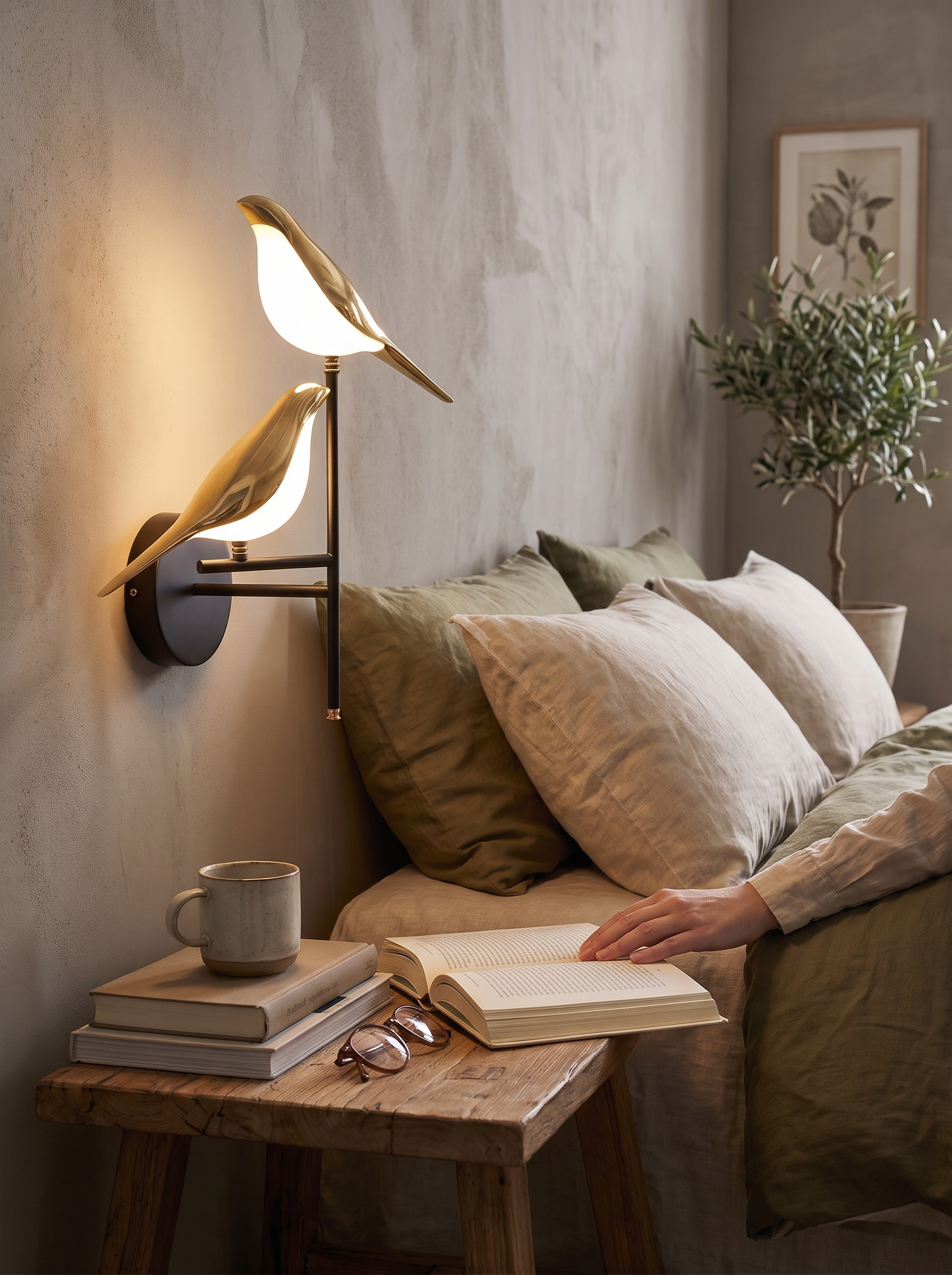 Golden Birdlight Wall Lamp - A Story On Your Wall