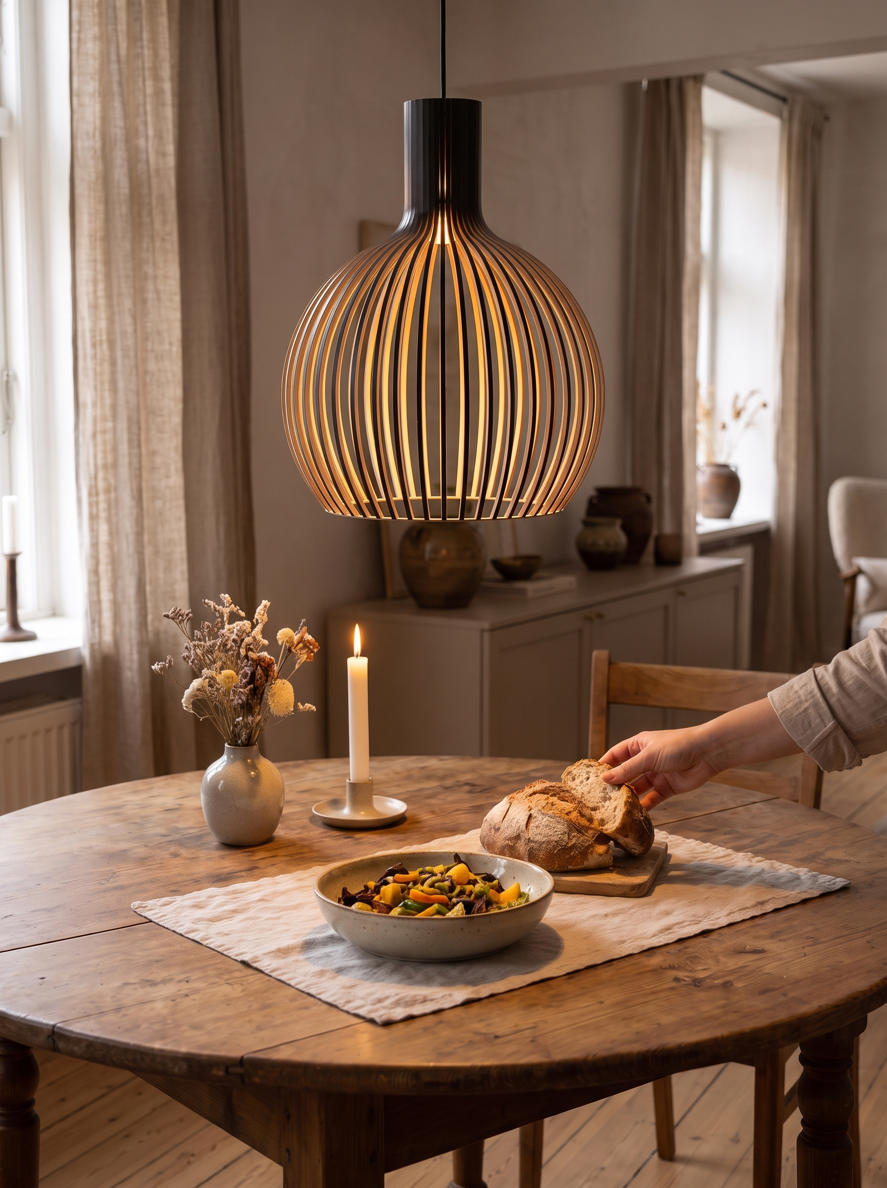 Handcrafted Wooden Pendant Light - Craft You Can Feel