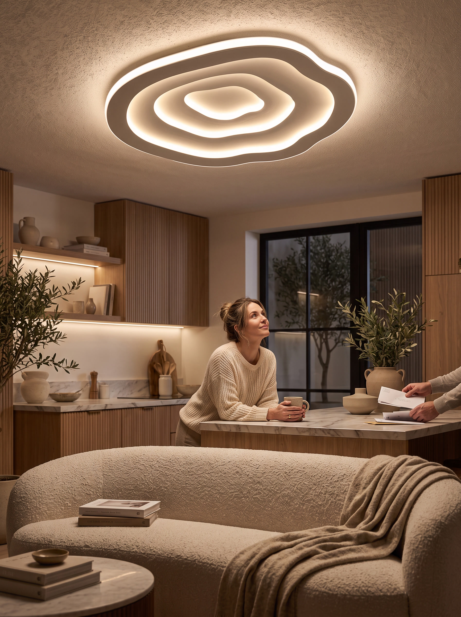 Ripple LED Ceiling Lamp - Soft, Glare Free Light