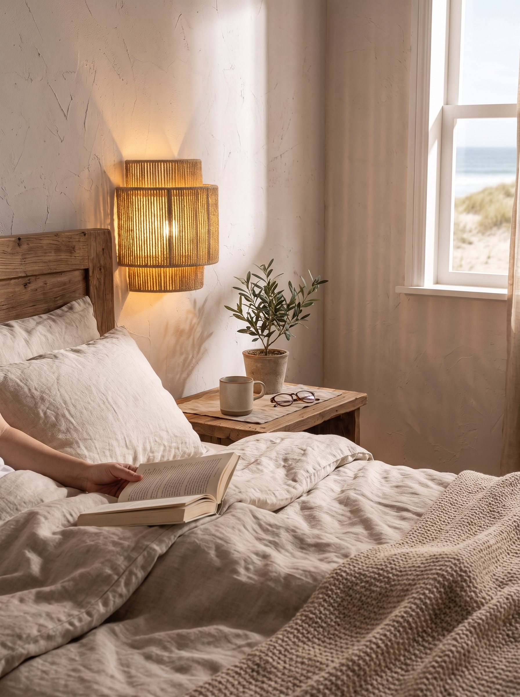 RattanGlow Wall Lamp - Coastal Calm