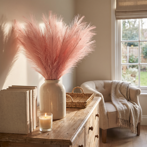 Artificial Pampas Grass Decor