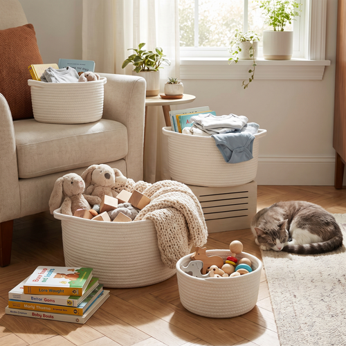 Scandinavian Cotton Rope Storage Basket