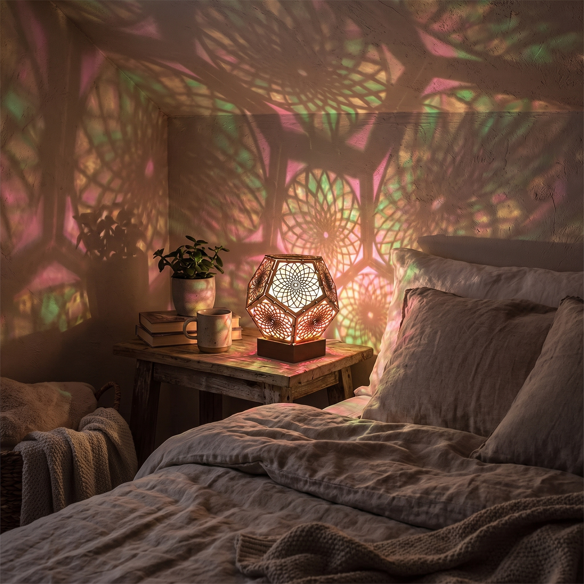 Bohemian Star LED Projection Lantern
