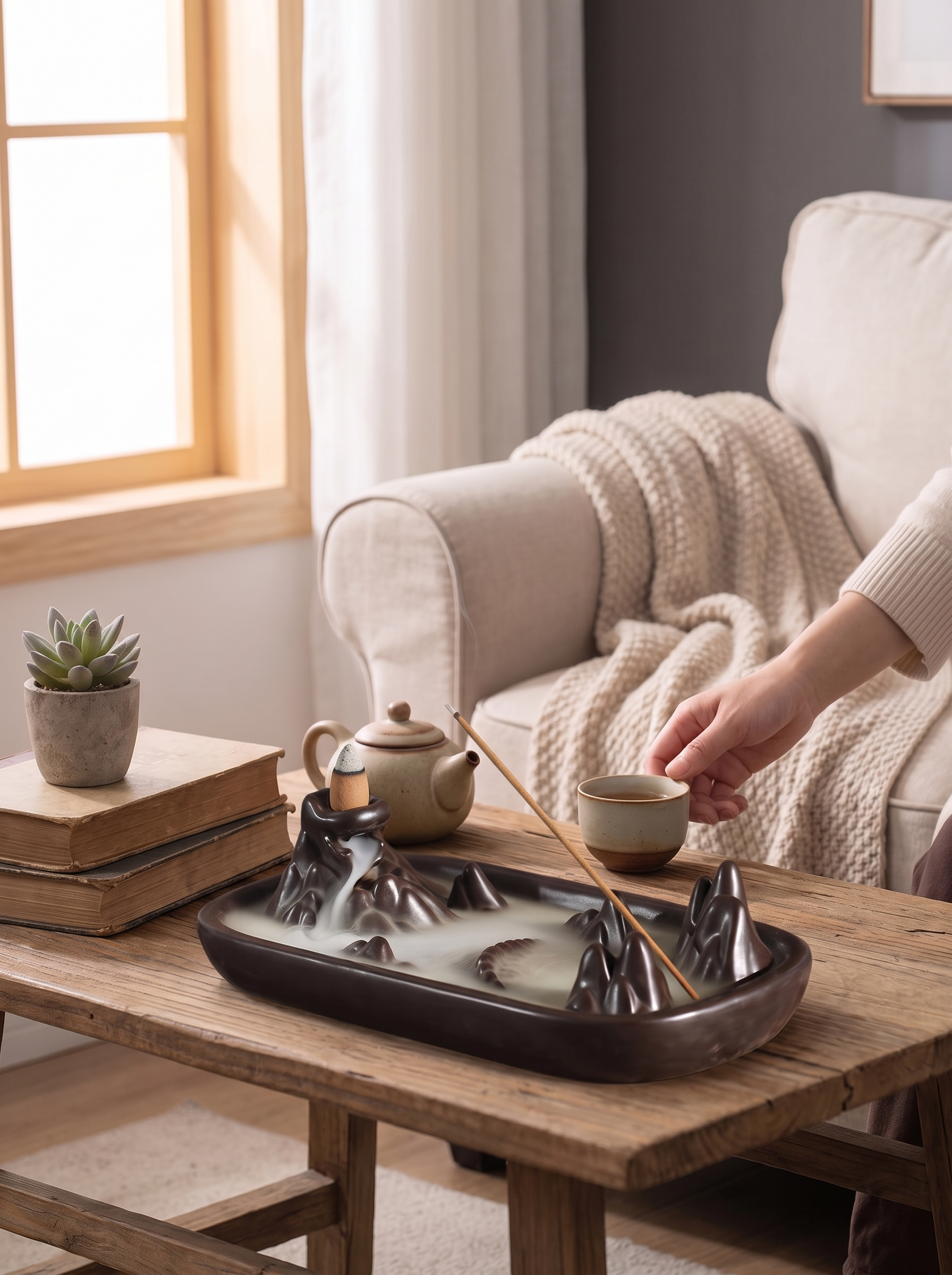 Backflow Incense Burner - Sculptural Even At Rest