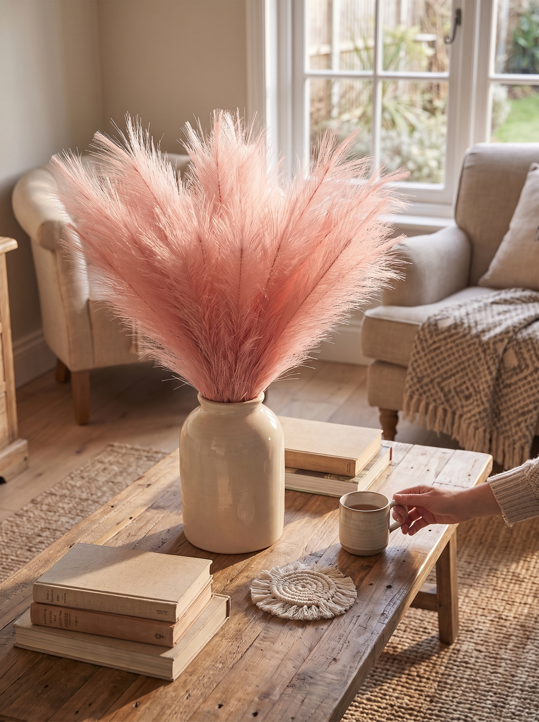 Artificial Pampas Grass - Boho Texture, No Mess
