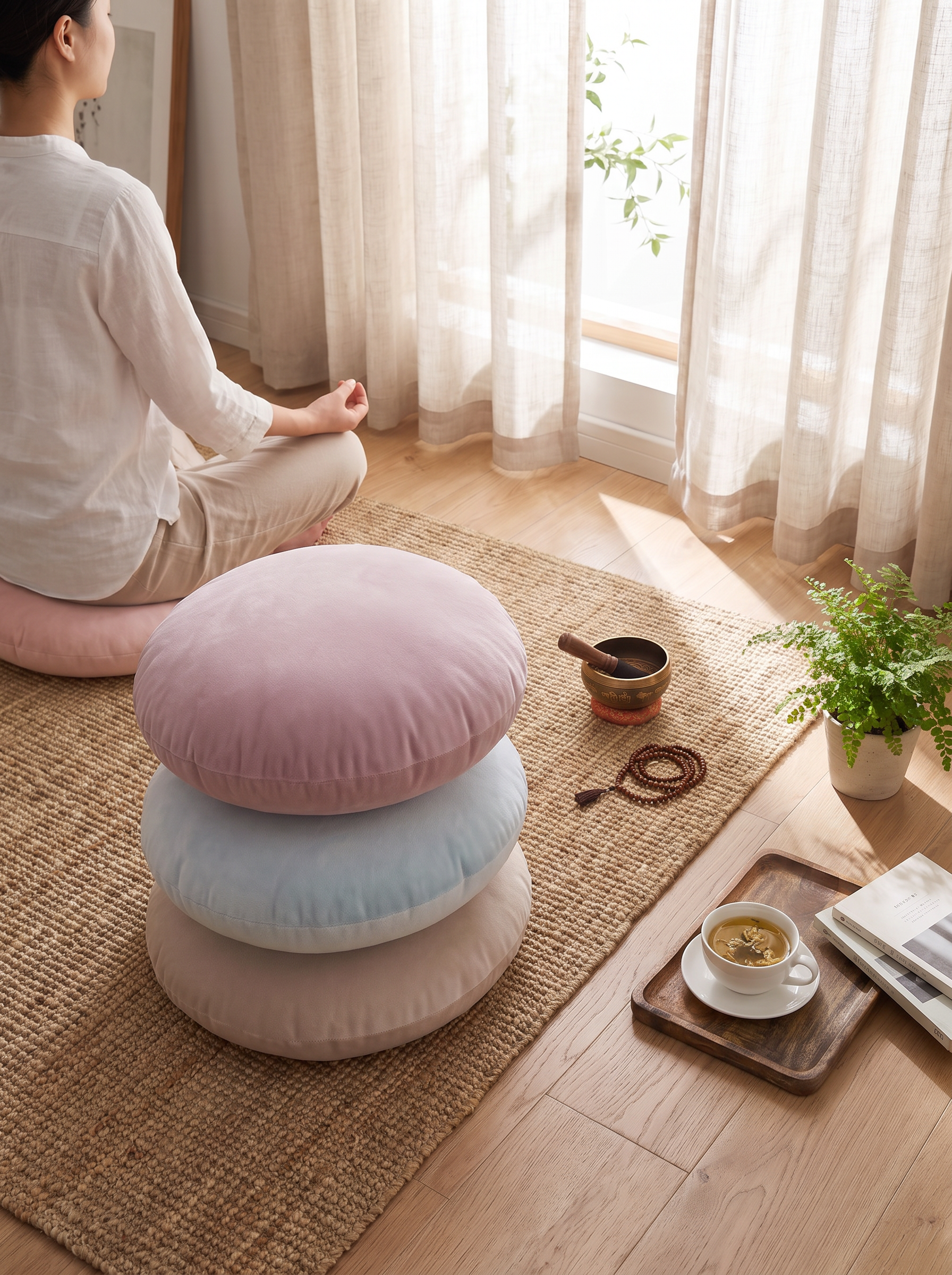 Velvet Meditation Cushion - Made For Calm Corners