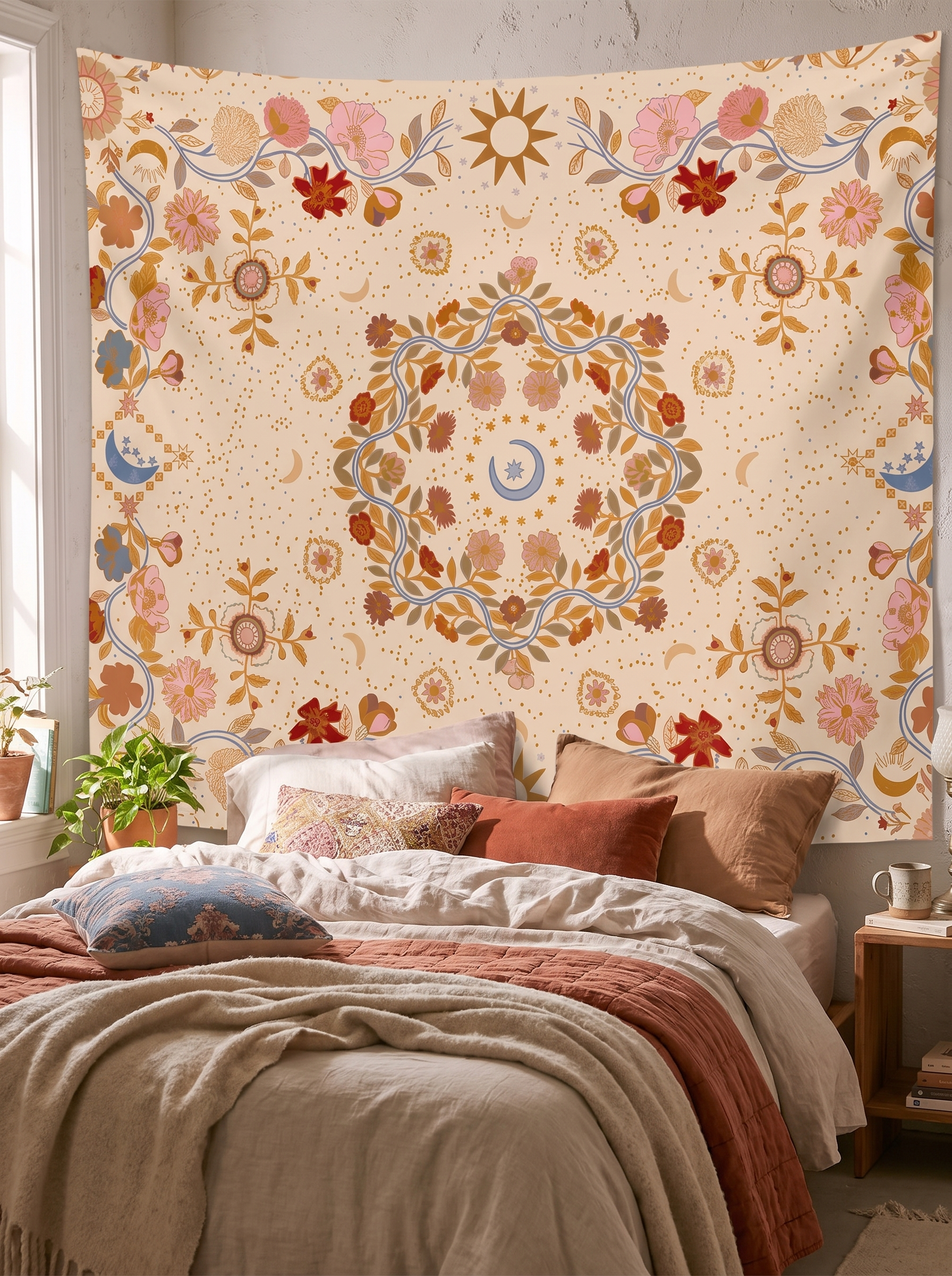 Sun & Moon Wall Tapestry - Dreamy And Grounded