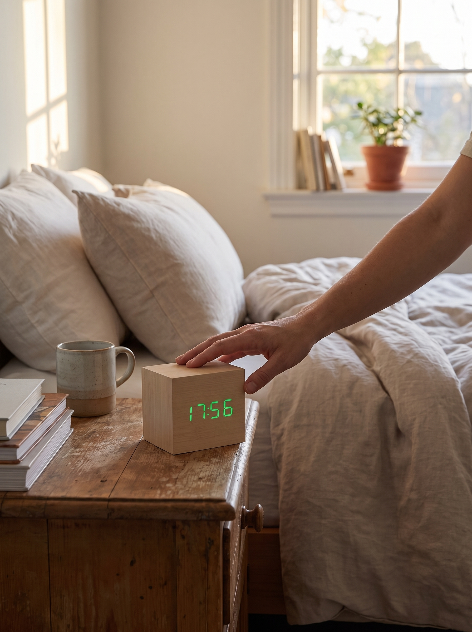 Wooden Digital Alarm Clock - Calm And Contemporary