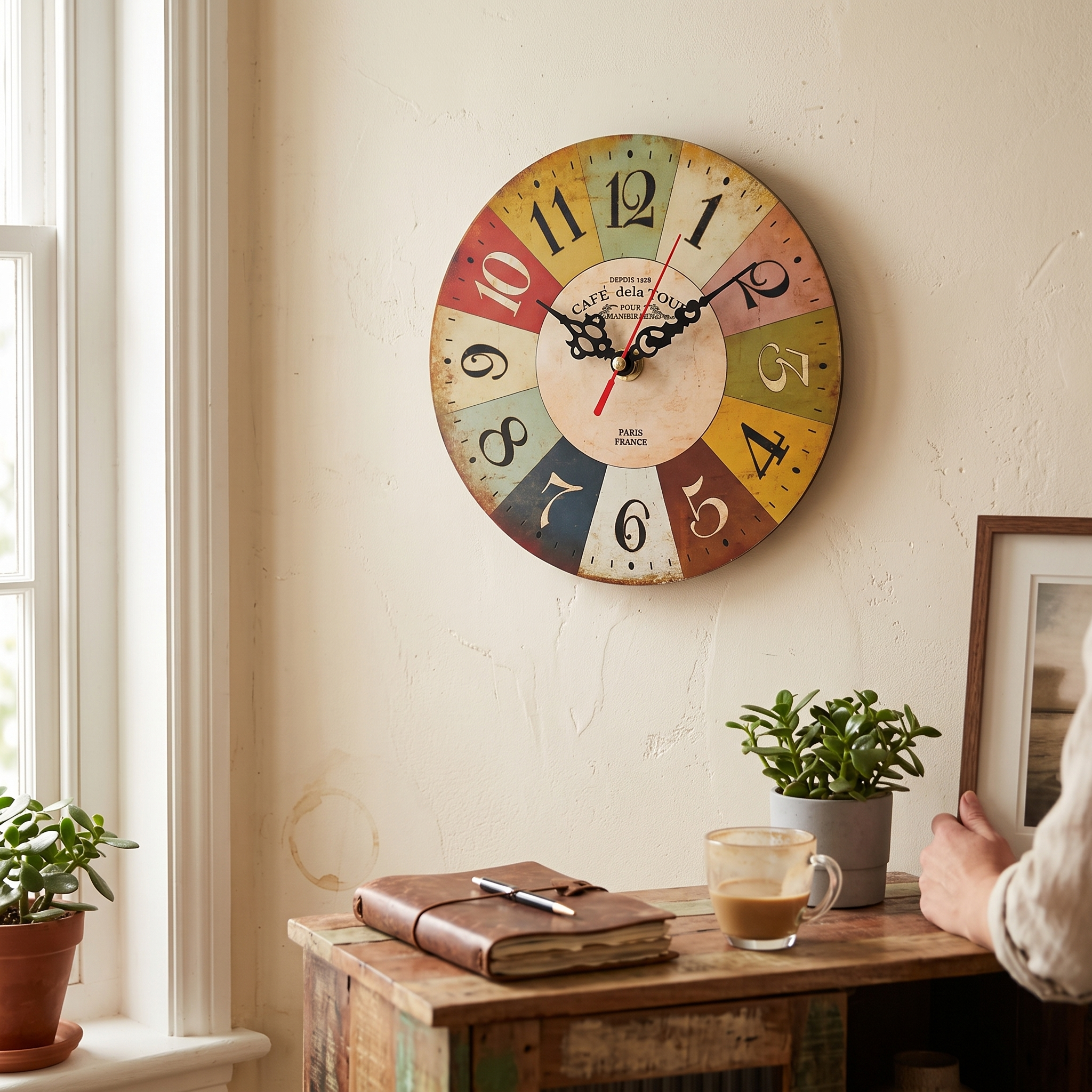Modern Wooden Silent Wall Clock lifestyle
