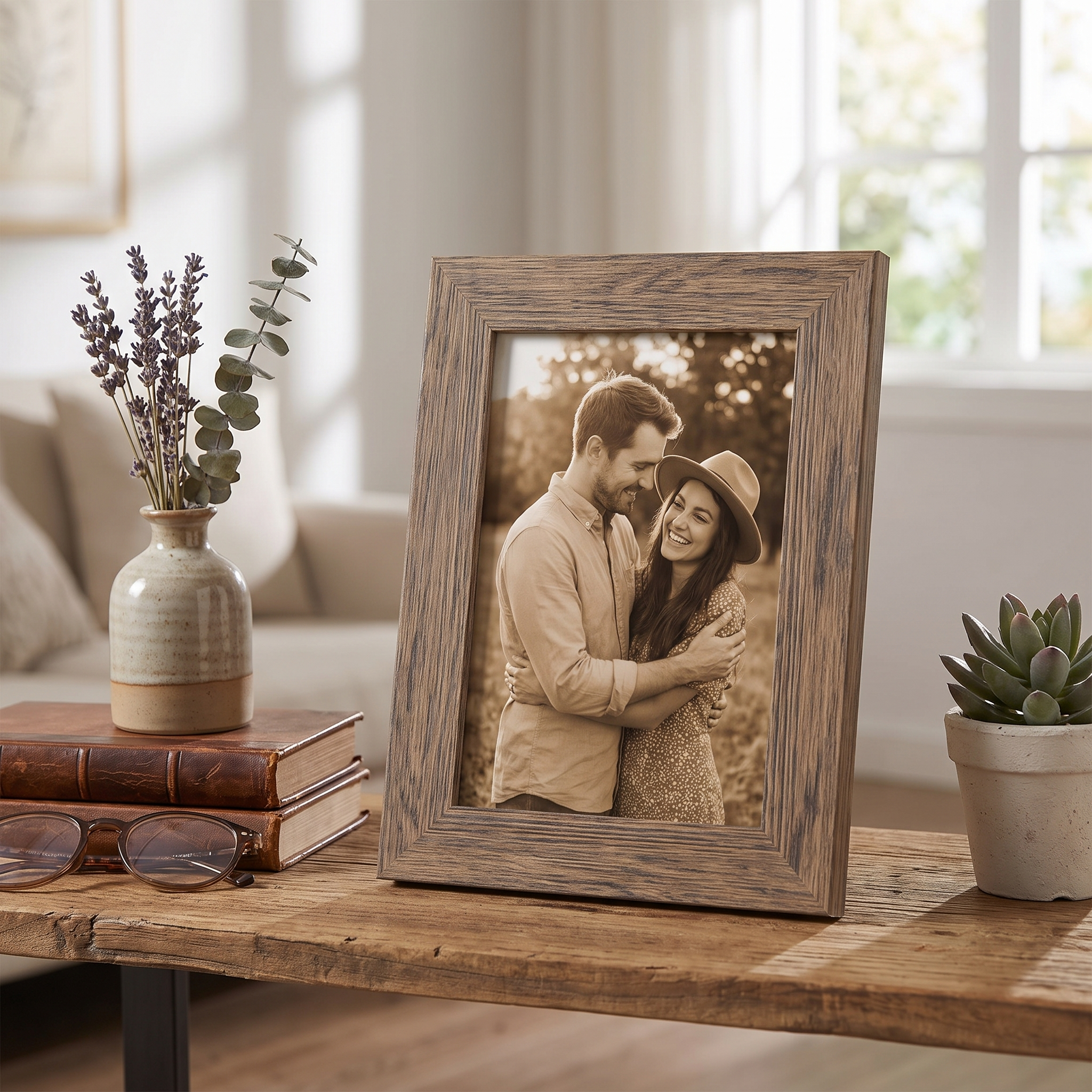 Vintage Solid Wood Photo Frame
