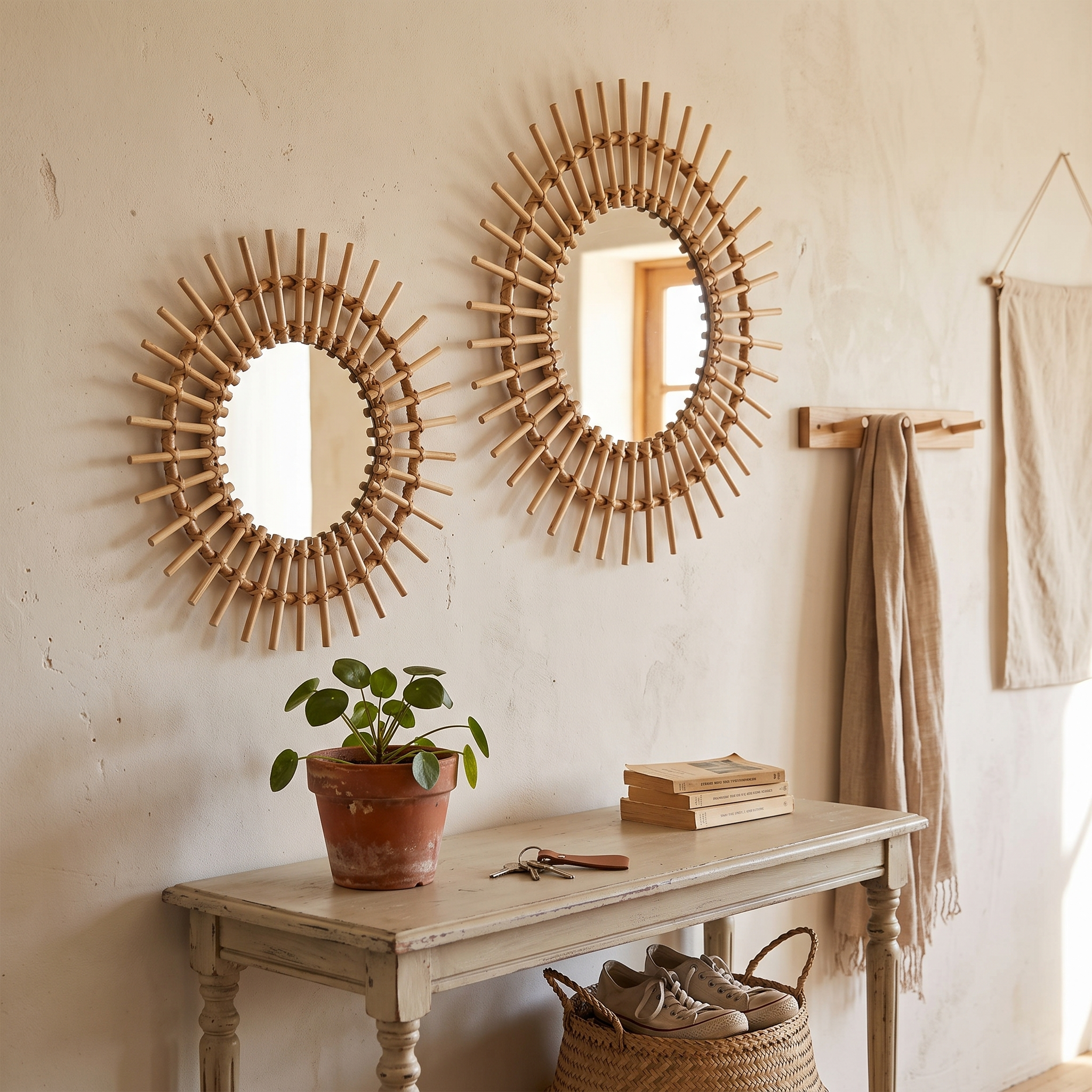Natural Rattan Wall Mirror