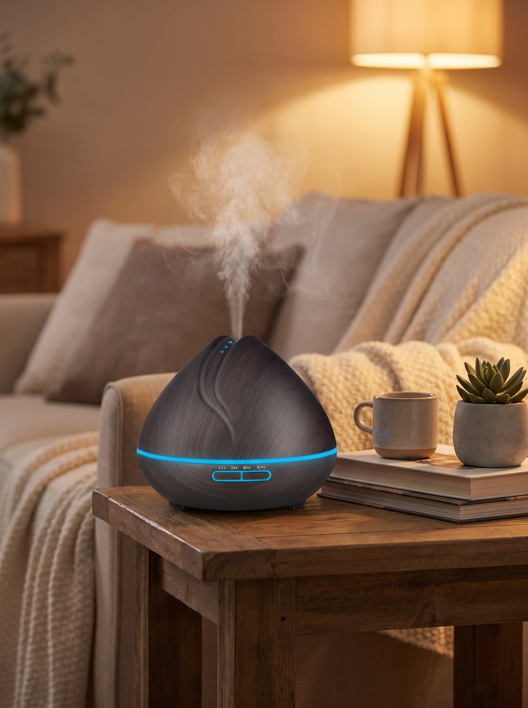 Wood Grain Humidifier & Oil Diffuser lifestyle scene 1
