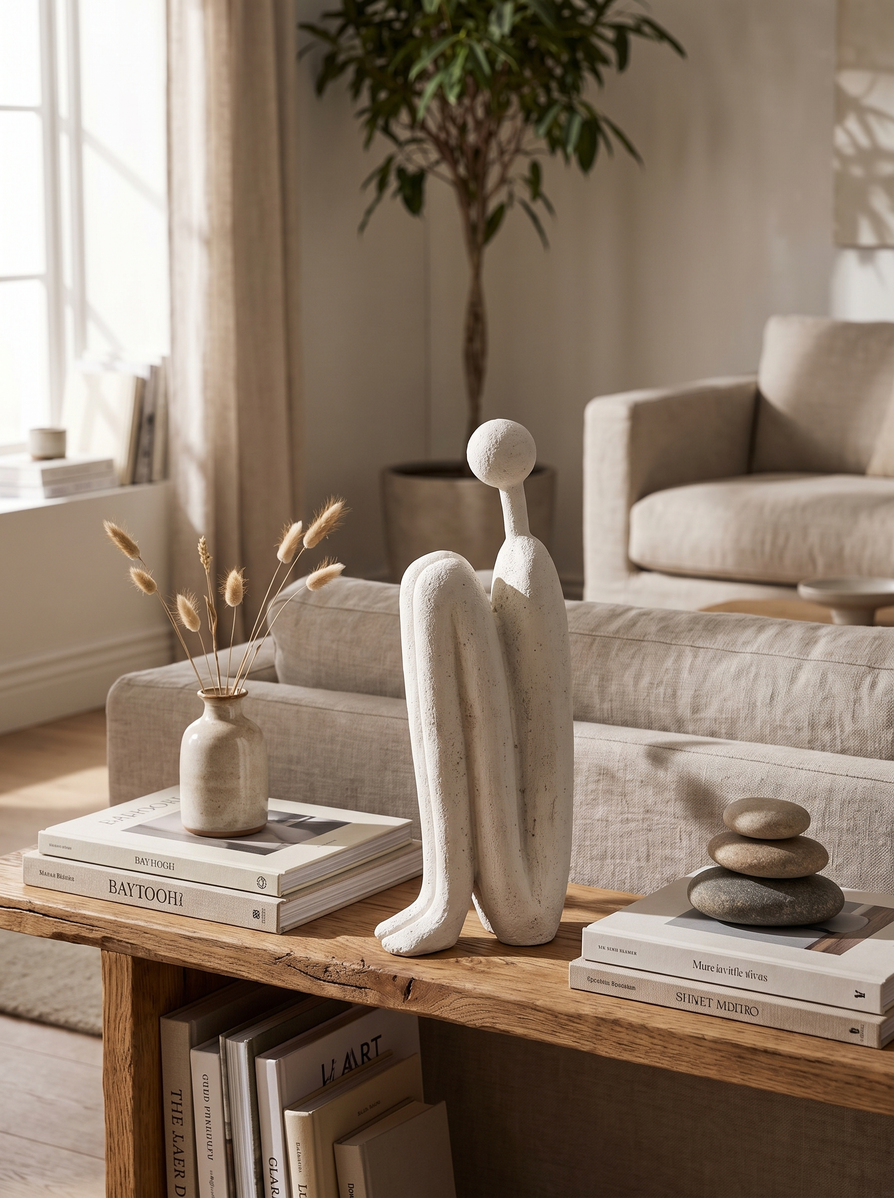 Minimalist Abstract Sculpture Bookend lifestyle scene 1