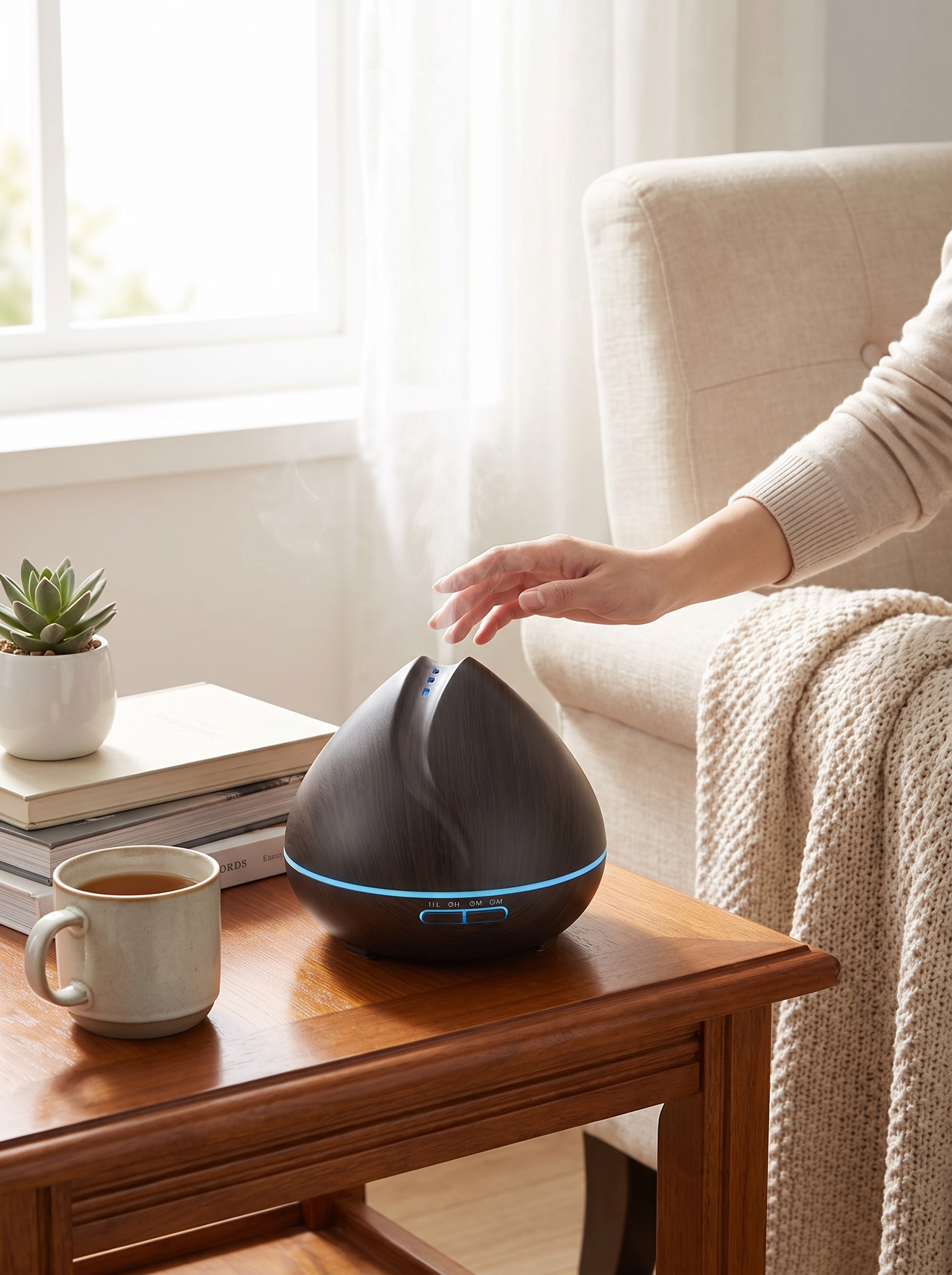 Wood Grain Humidifier & Oil Diffuser lifestyle scene 3