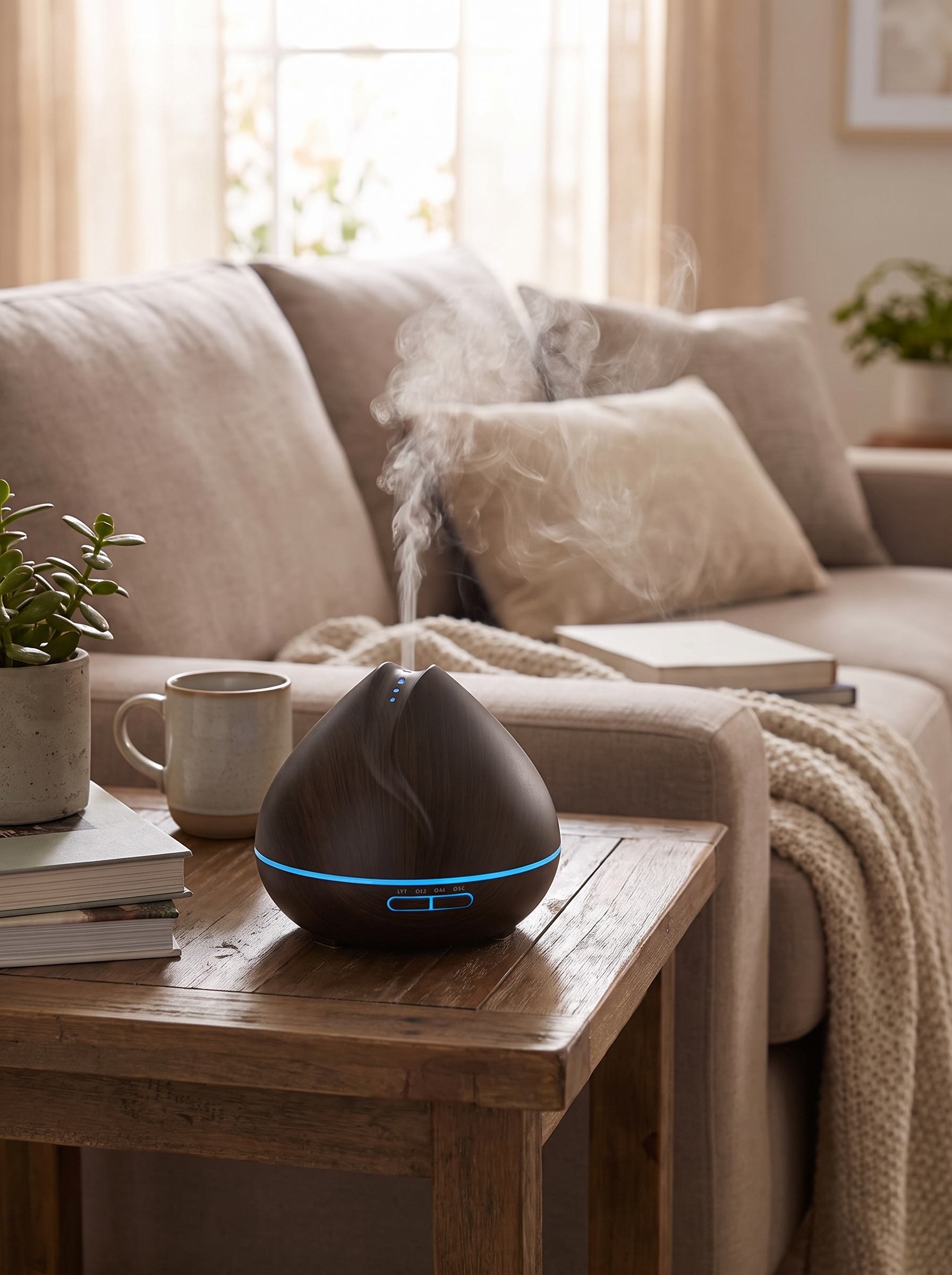 Wood Grain Humidifier & Oil Diffuser lifestyle scene 2