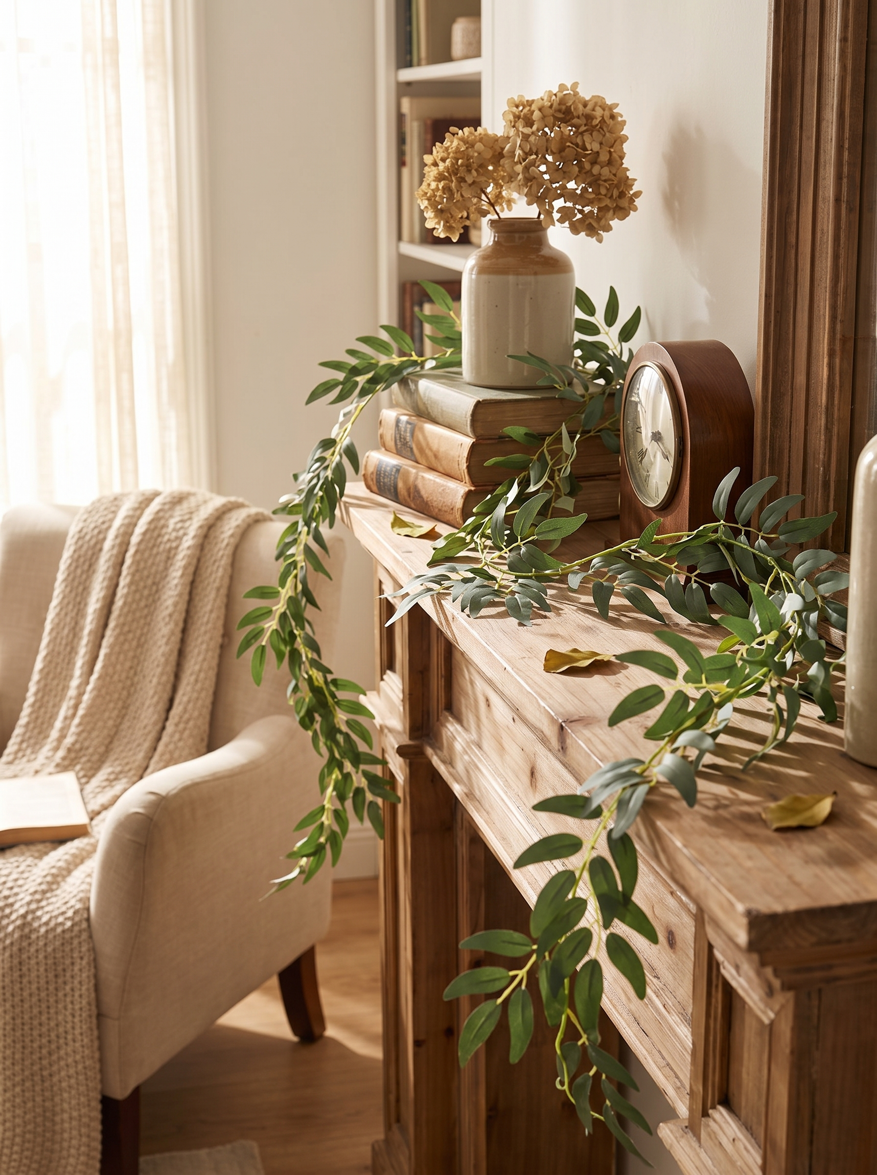 Willow Leaf Vine Greenery Garland lifestyle scene 3