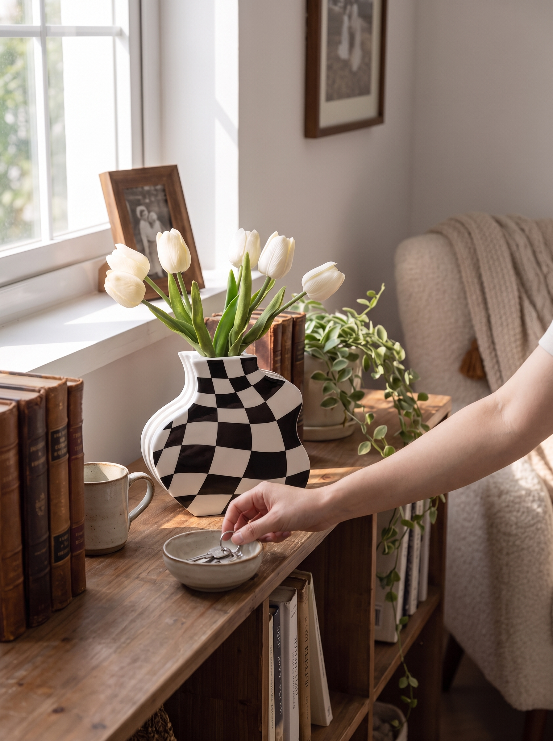 Chessboard Ceramic Vase - Built To Last, Easy To Keep