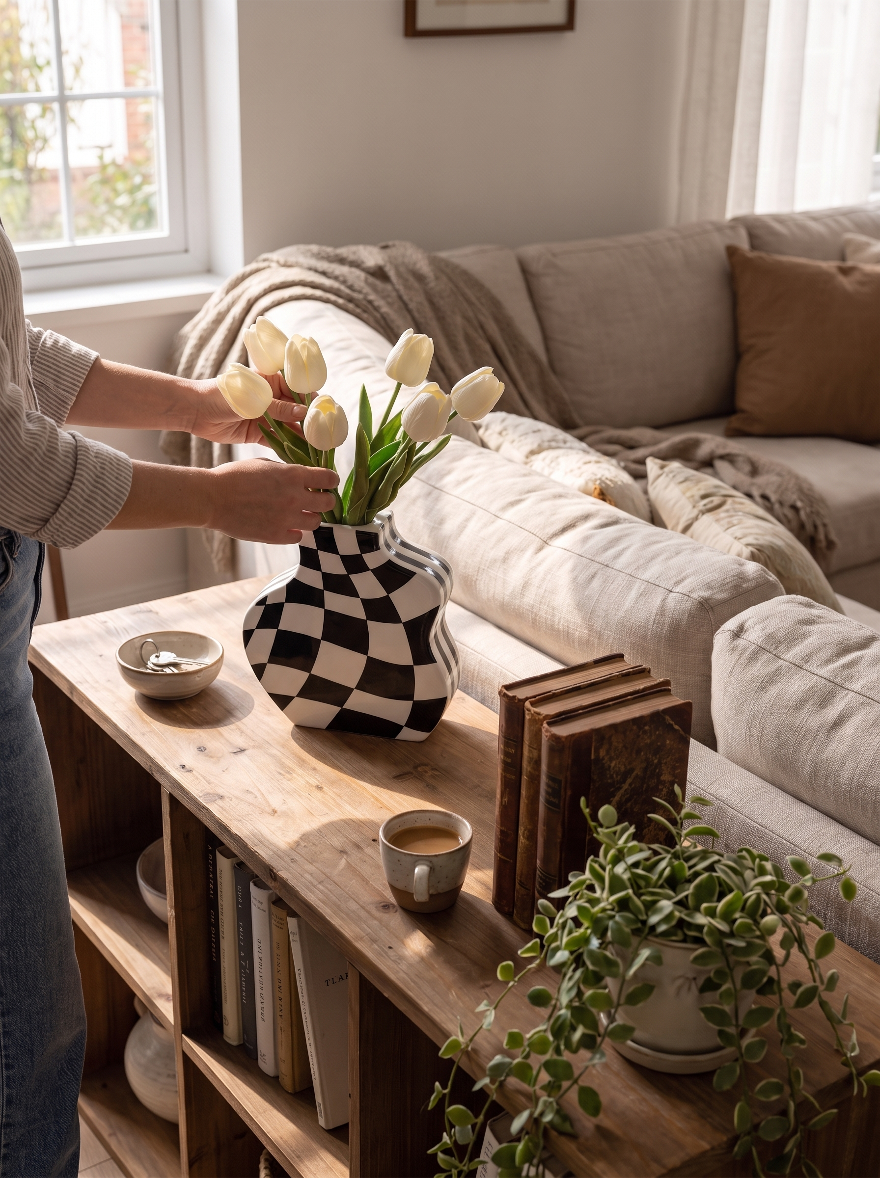 Chessboard Ceramic Vase - Style It Your Way