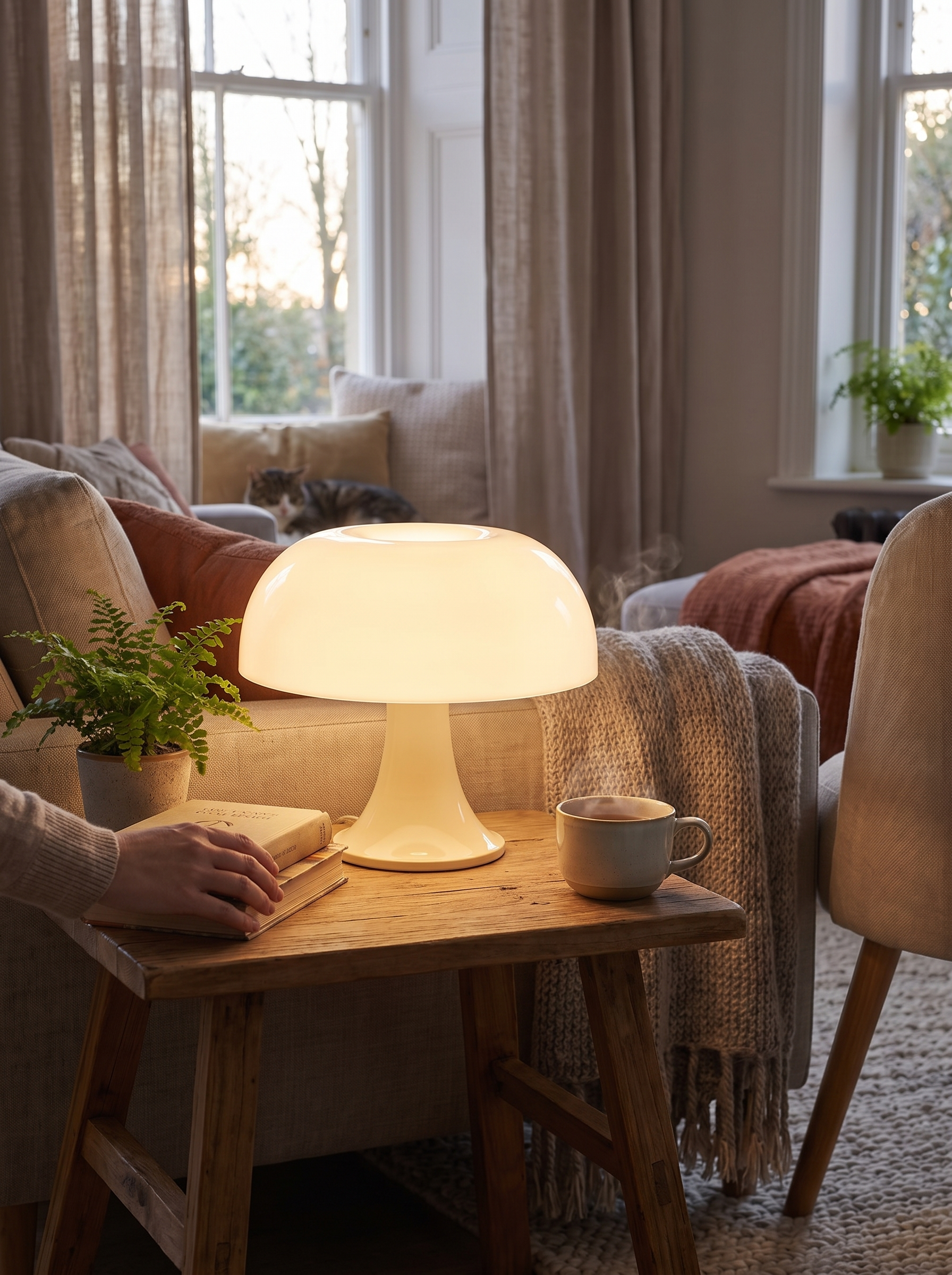 Nordic Retro Mushroom Lamp - A Warm, Room Filling Glow