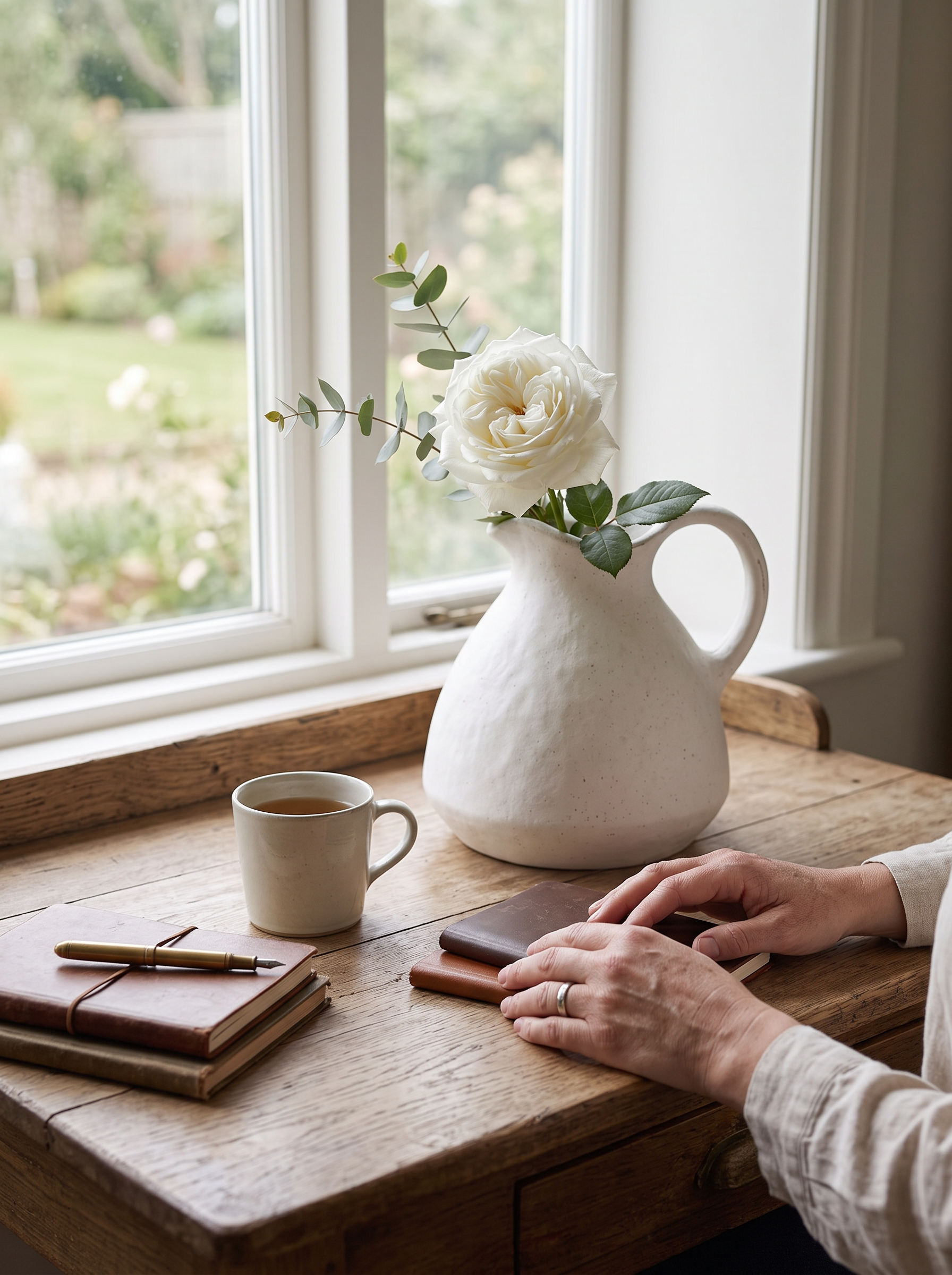 White Ceramic Vase - Restraint Is The Point