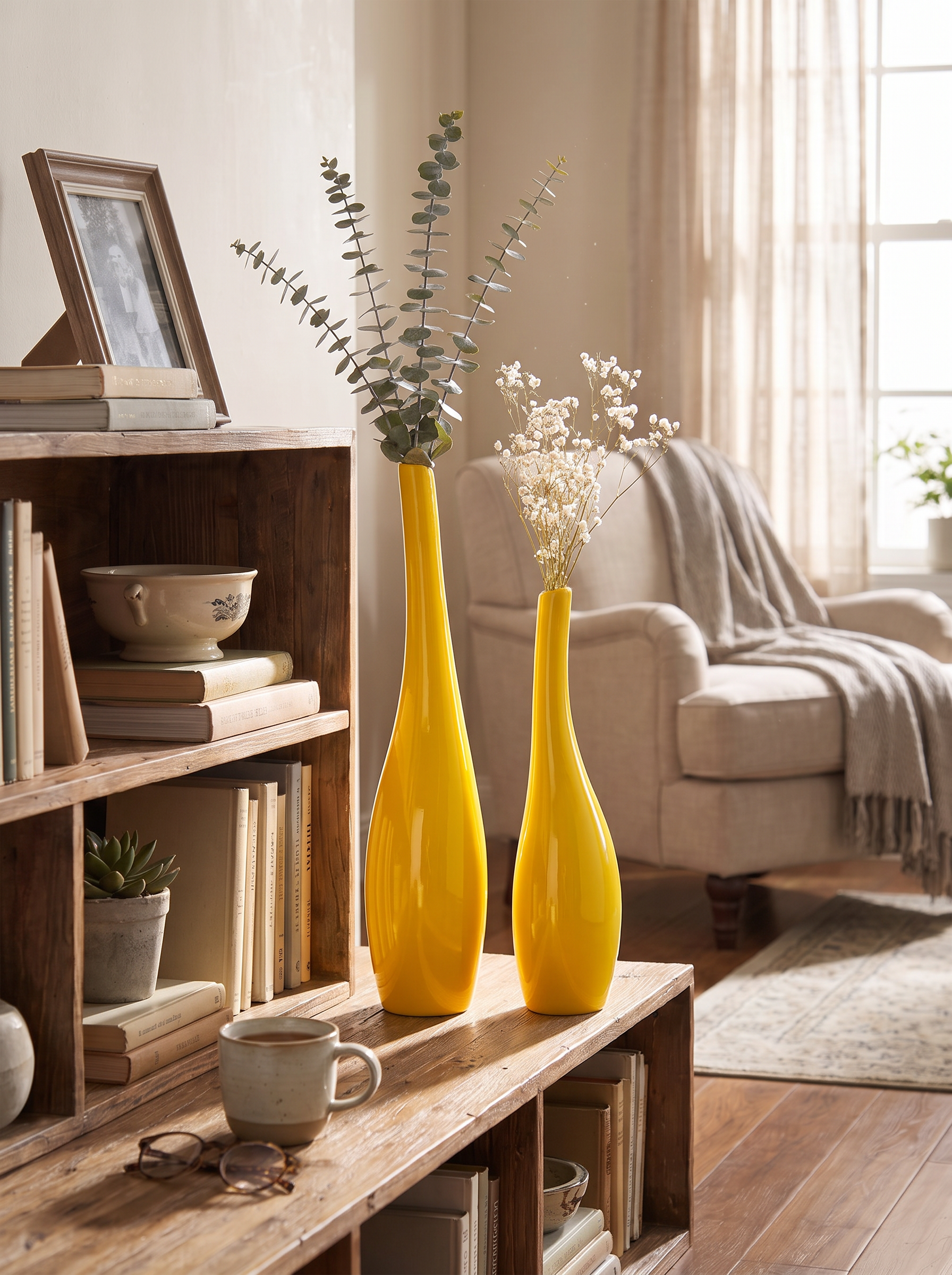 Gold Ceramic Vase - Catches The Light Beautifully