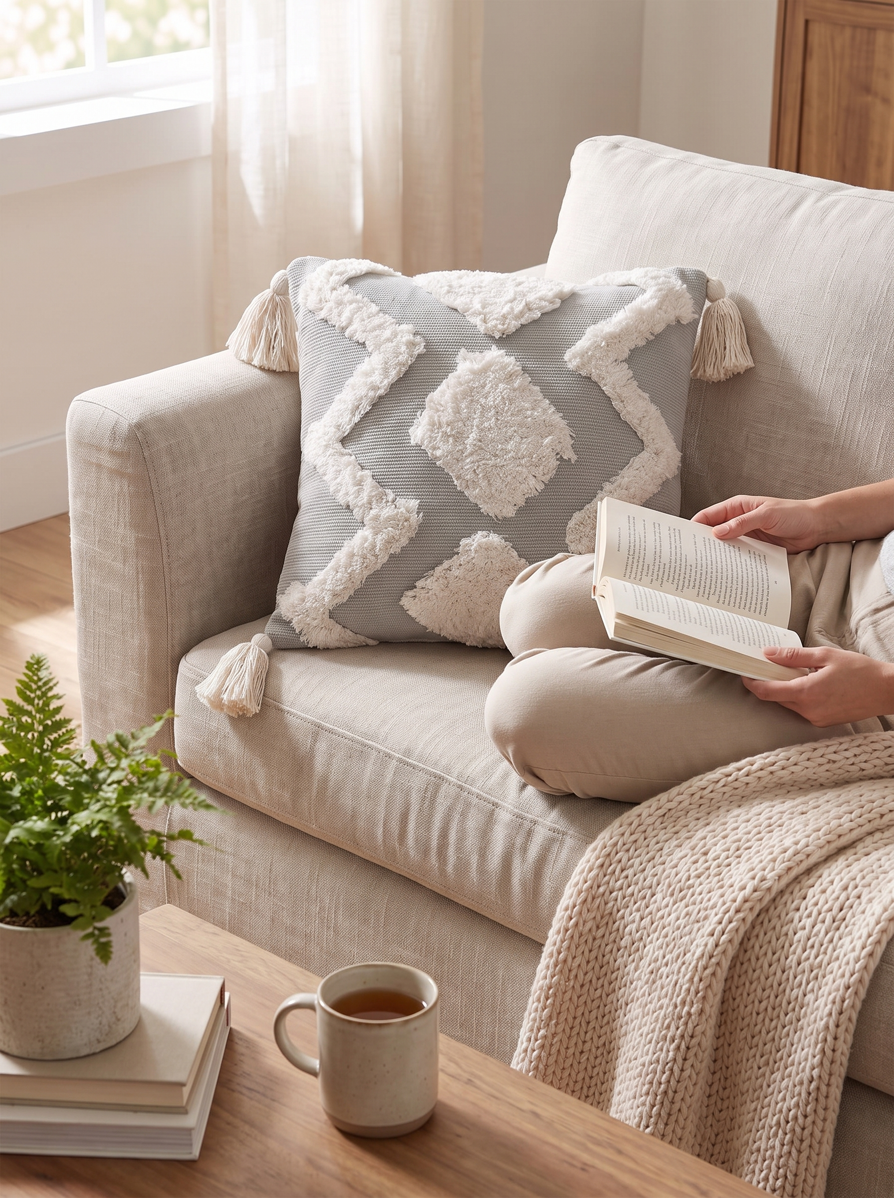 Tufted Shell Cushion Cover - Neat And Considered