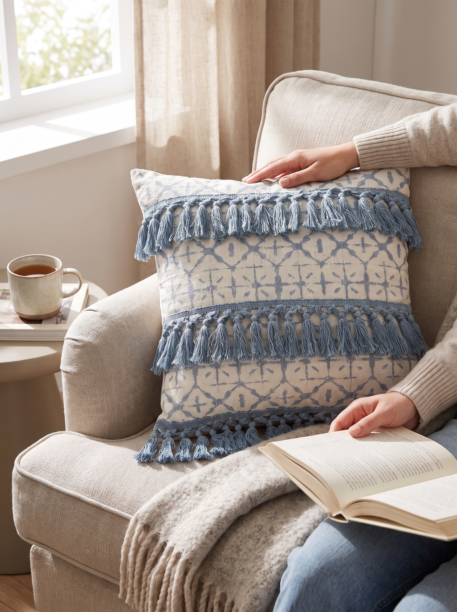 Tasseled Tufted Cushion Cover - The Quickest Styling Change