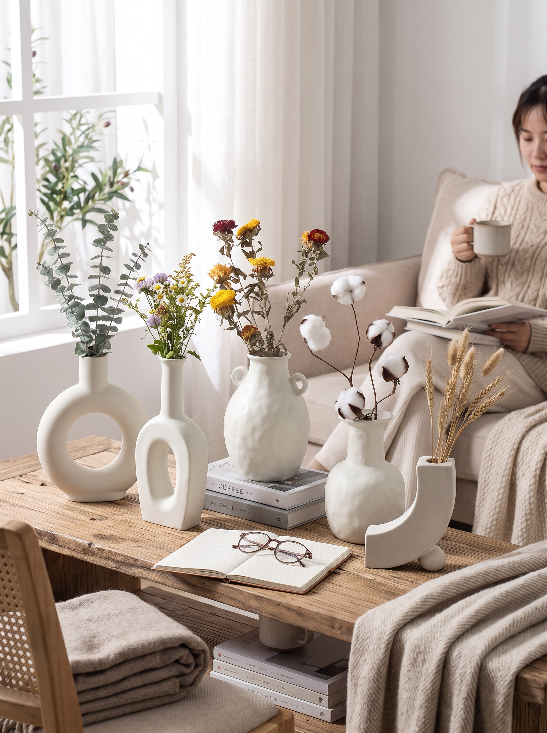 Nordic Ceramic Vase - A Study In Stillness