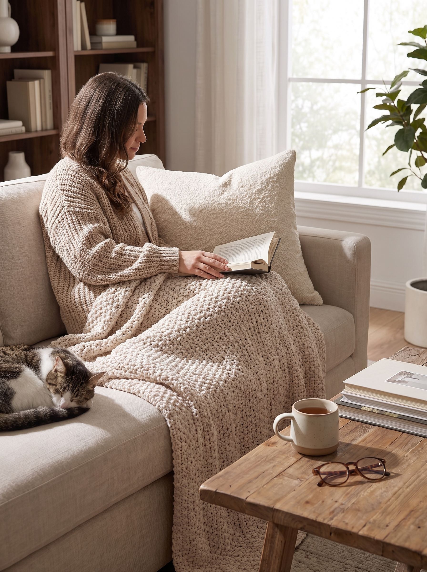 Cream Bouclé Cushion Cover - Instant Cosiness